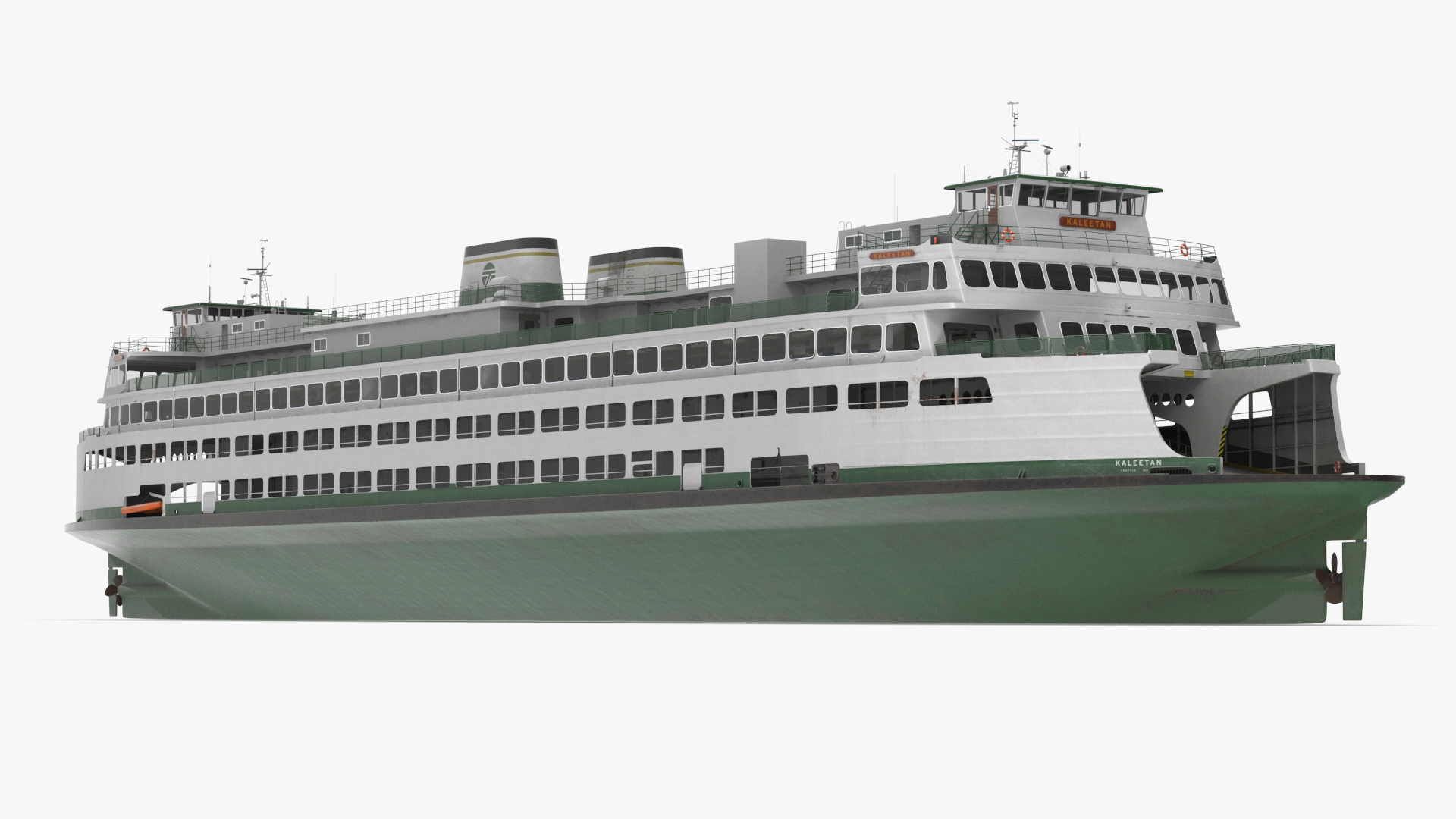 3D Washington State Ferry Super Class MV Kaleetan