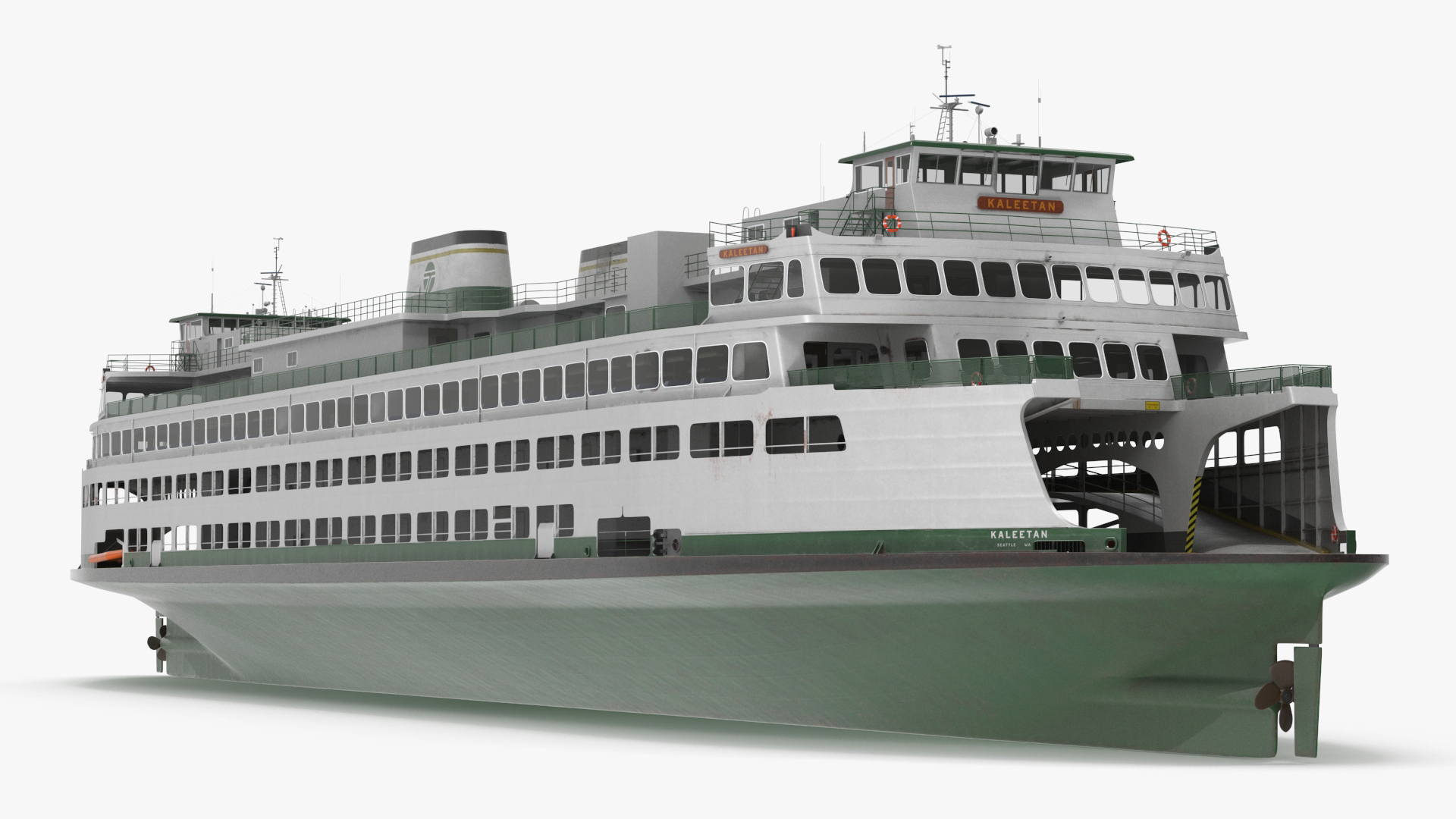 3D Washington State Ferry Super Class MV Kaleetan