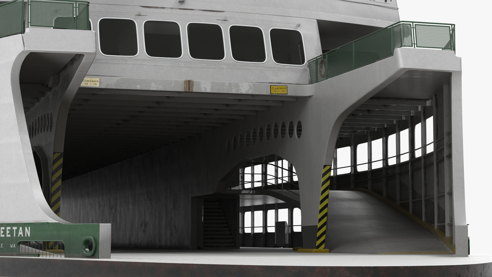 3D Washington State Ferry Super Class MV Kaleetan