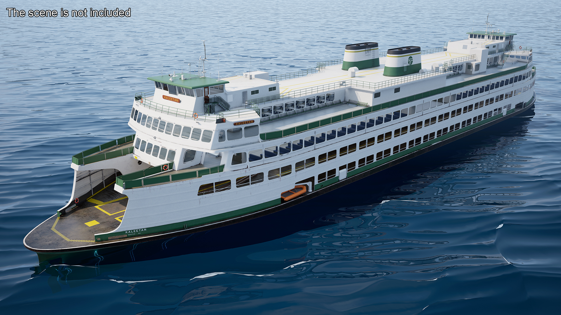 3D Washington State Ferry Super Class MV Kaleetan