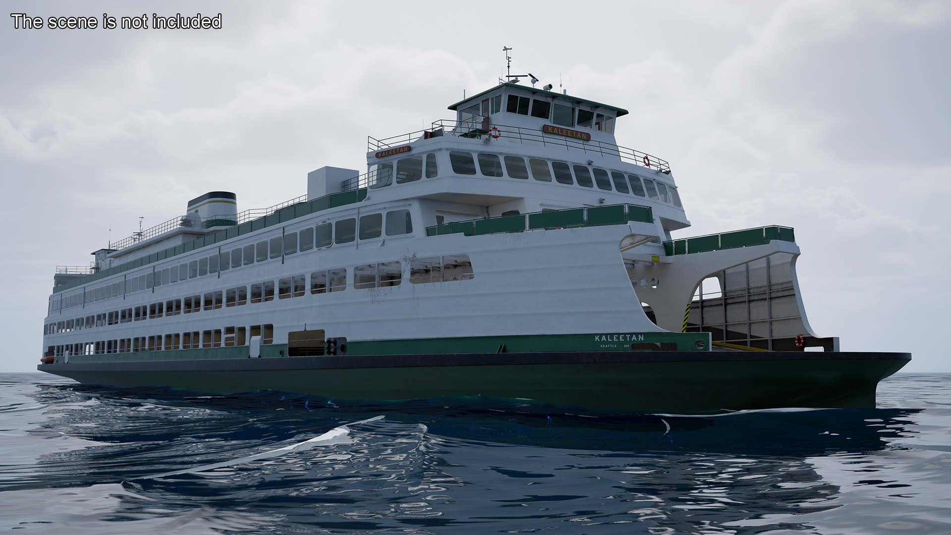 3D Washington State Ferry Super Class MV Kaleetan
