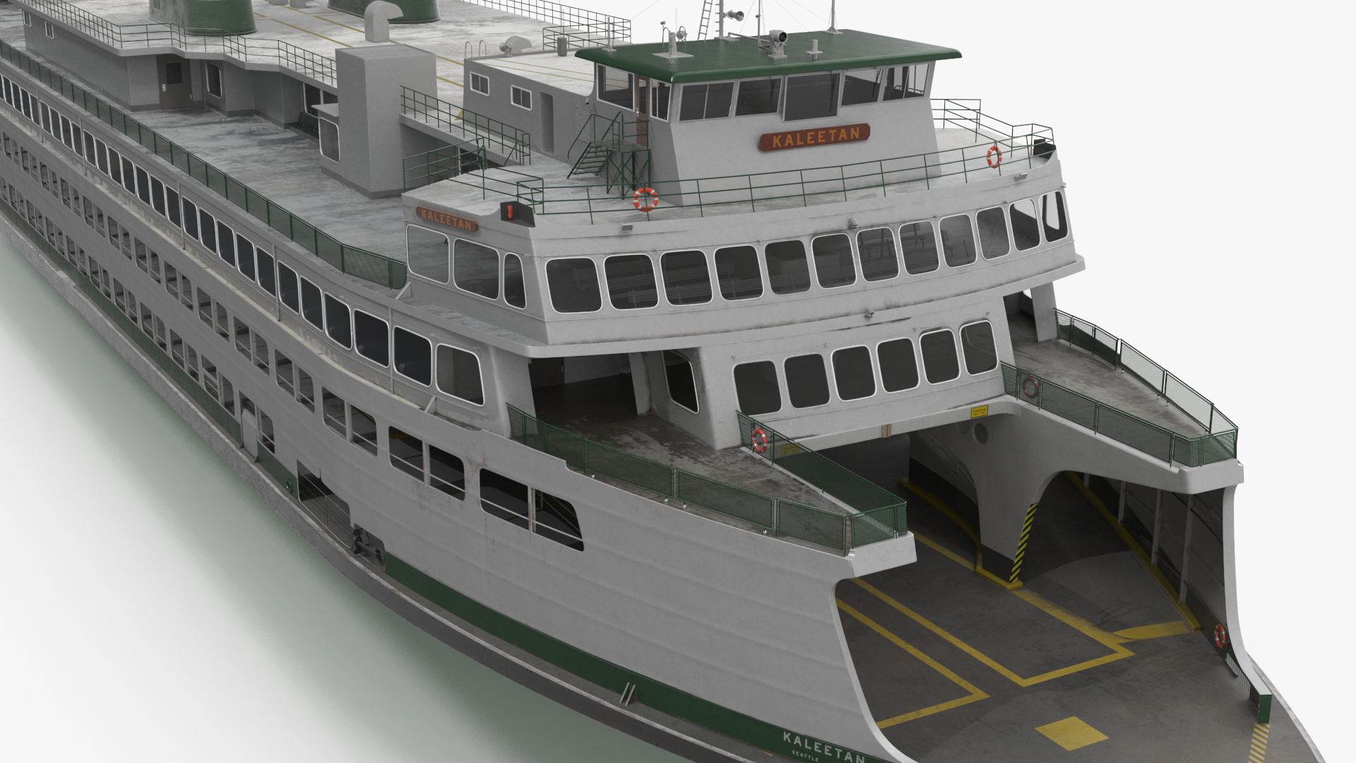 3D Washington State Ferry Super Class MV Kaleetan