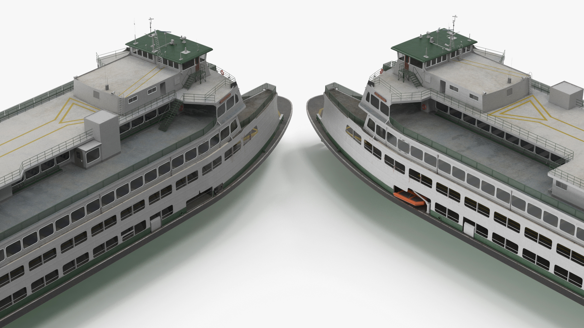3D Washington State Ferry Super Class MV Kaleetan