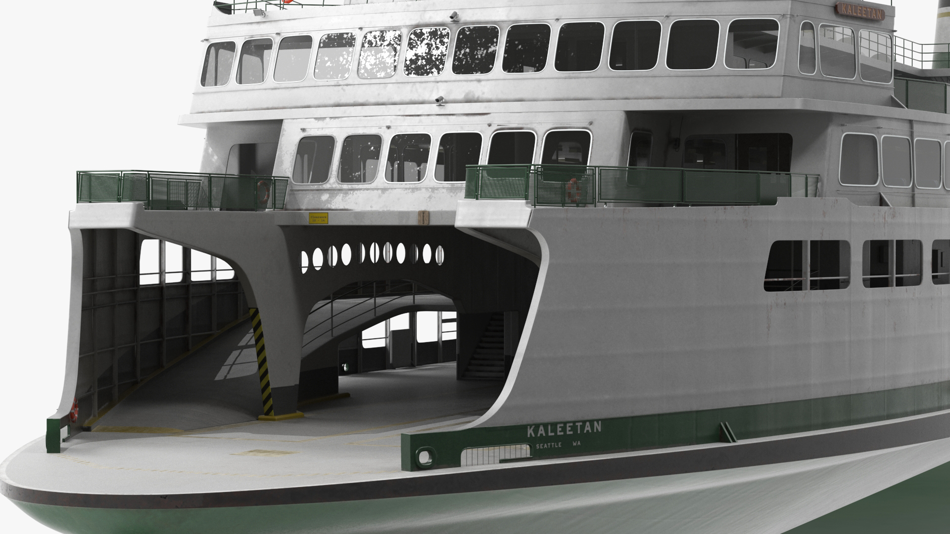 3D Washington State Ferry Super Class MV Kaleetan