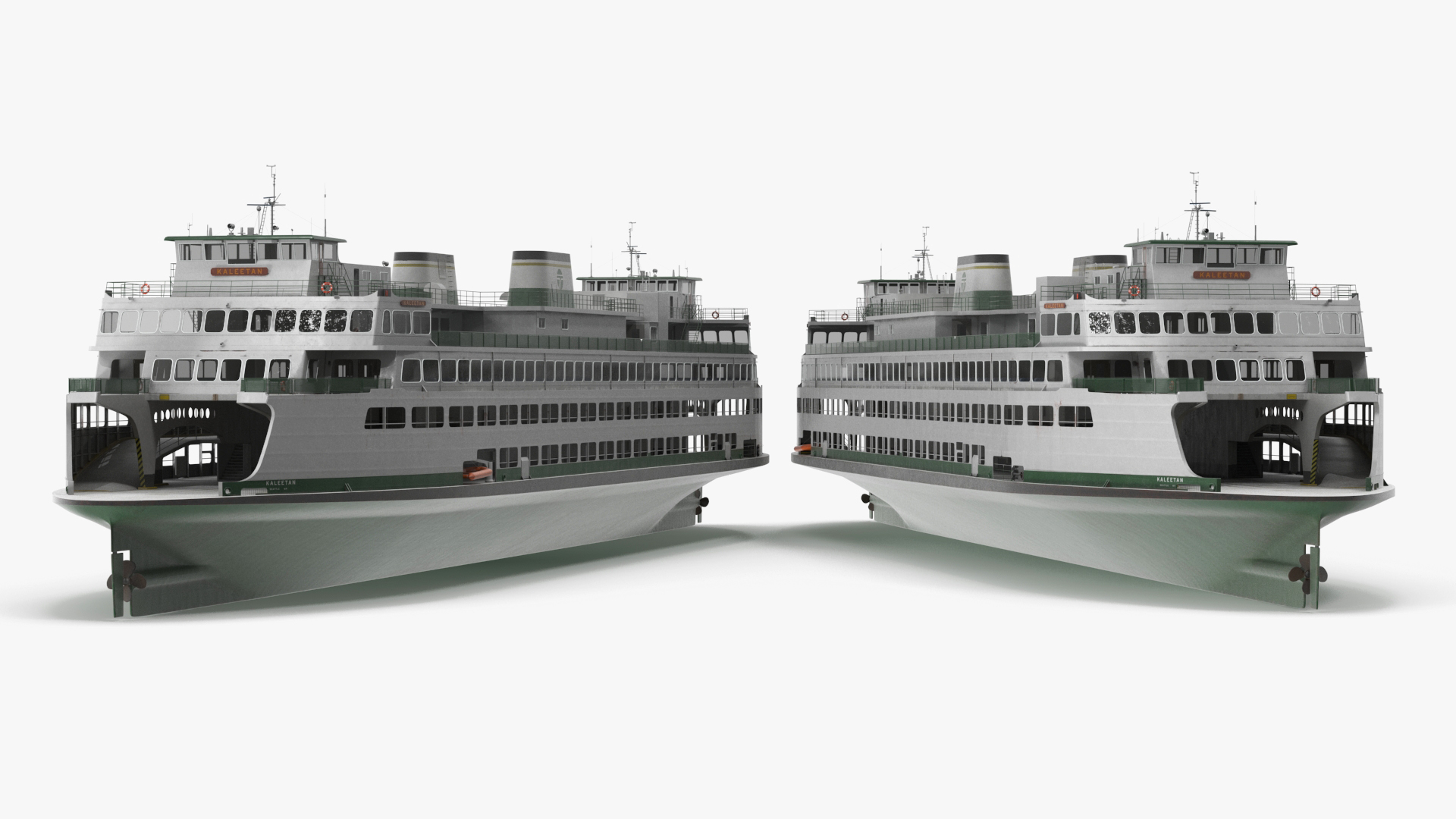 3D Washington State Ferry Super Class MV Kaleetan