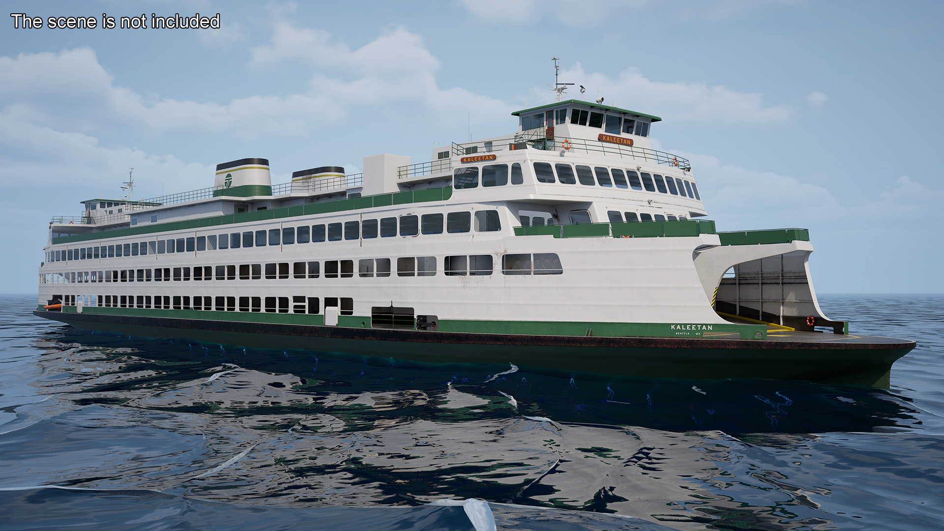 3D Washington State Ferry Super Class MV Kaleetan