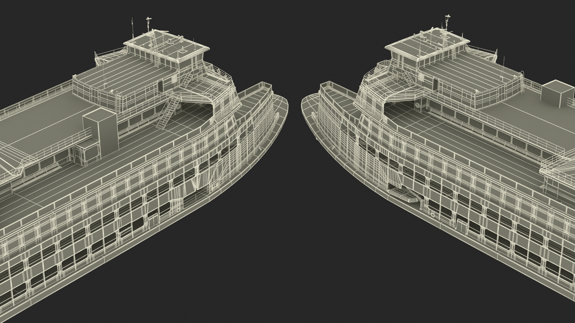 3D Washington State Ferry Super Class MV Kaleetan