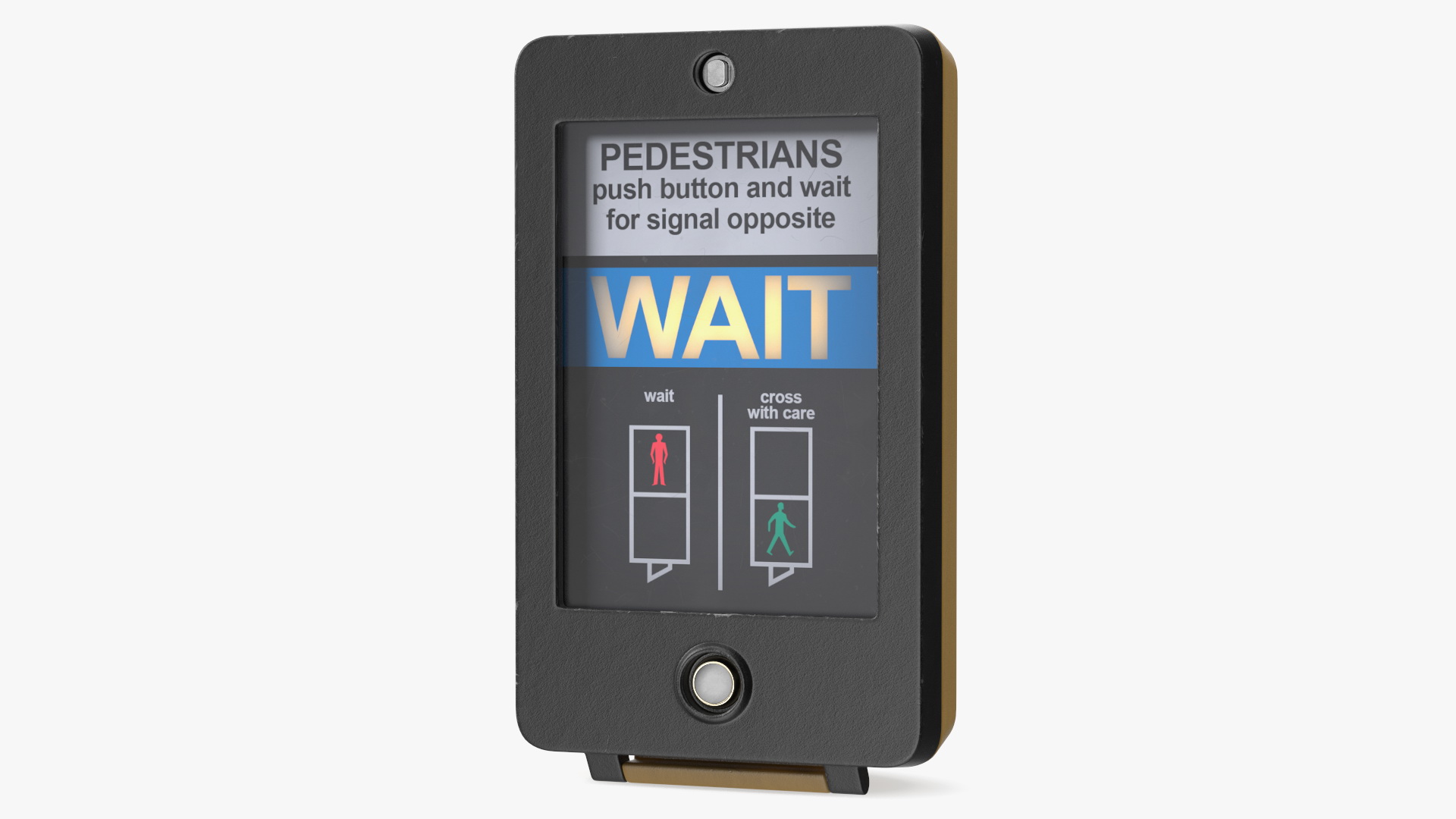 London pedestrian crosswalk button On 3D