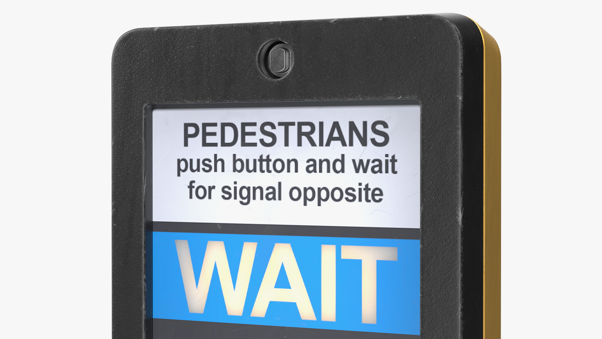 London pedestrian crosswalk button On 3D