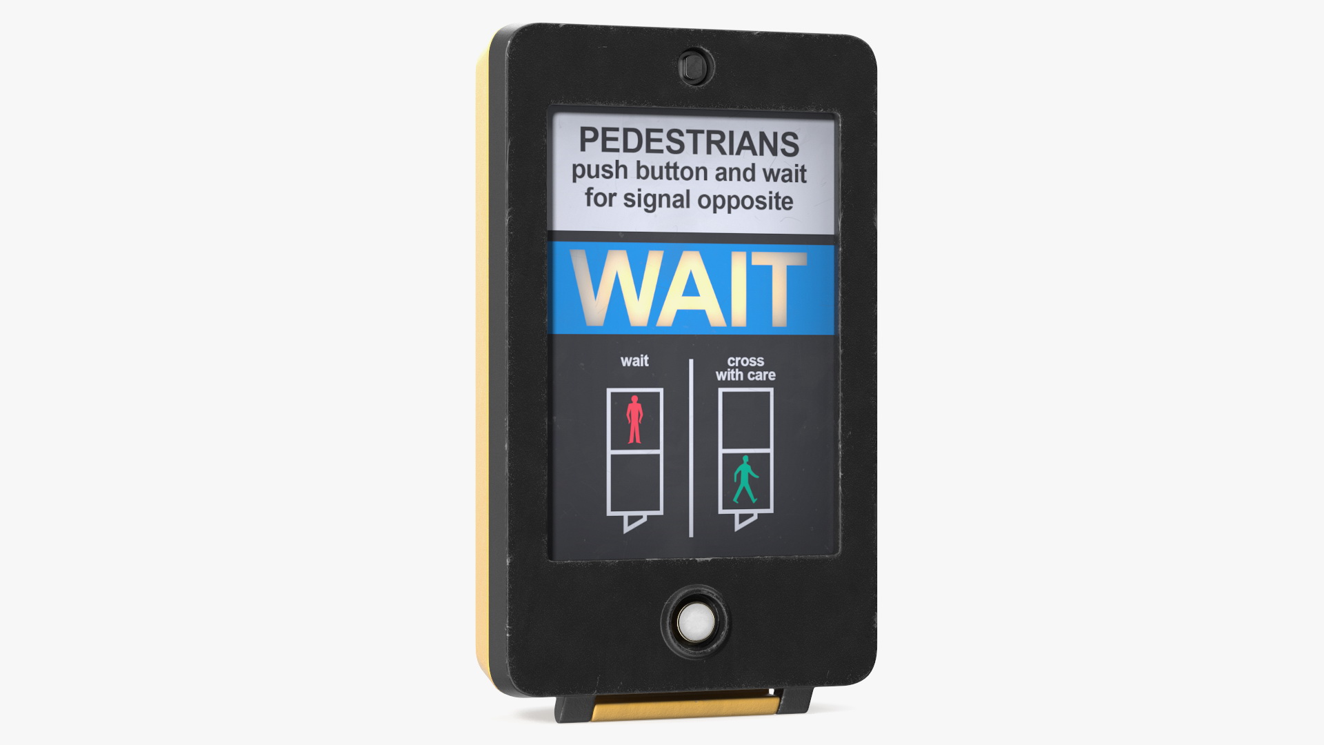London pedestrian crosswalk button On 3D