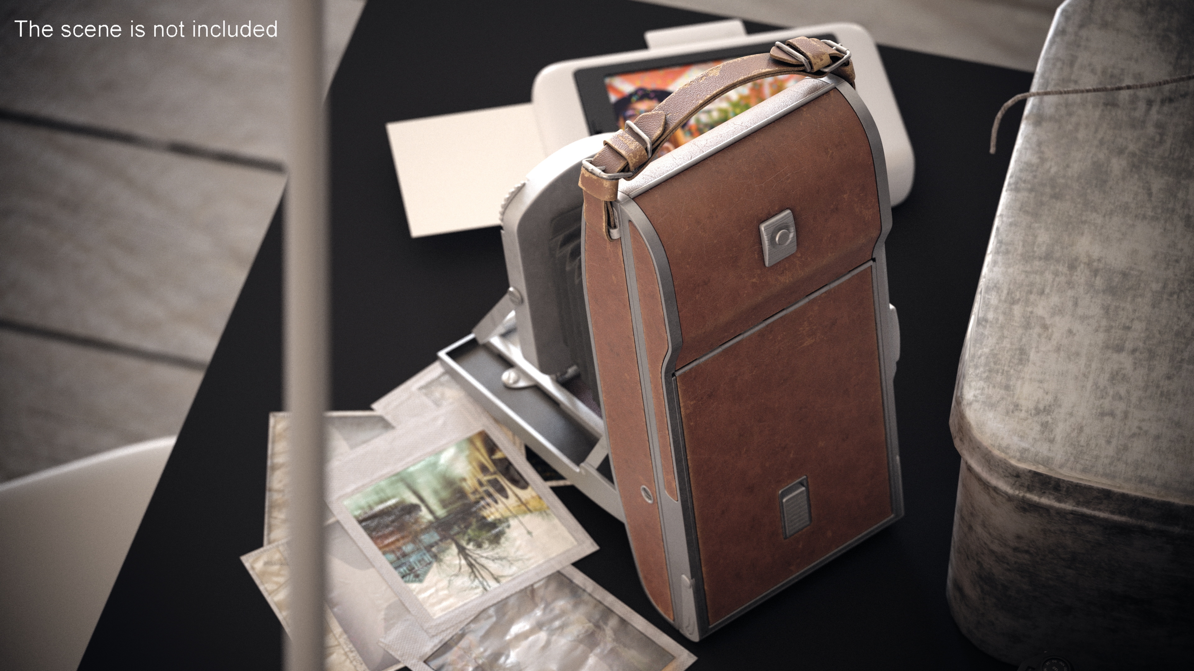 3D Vintage Polaroid Camera Model 95 Old