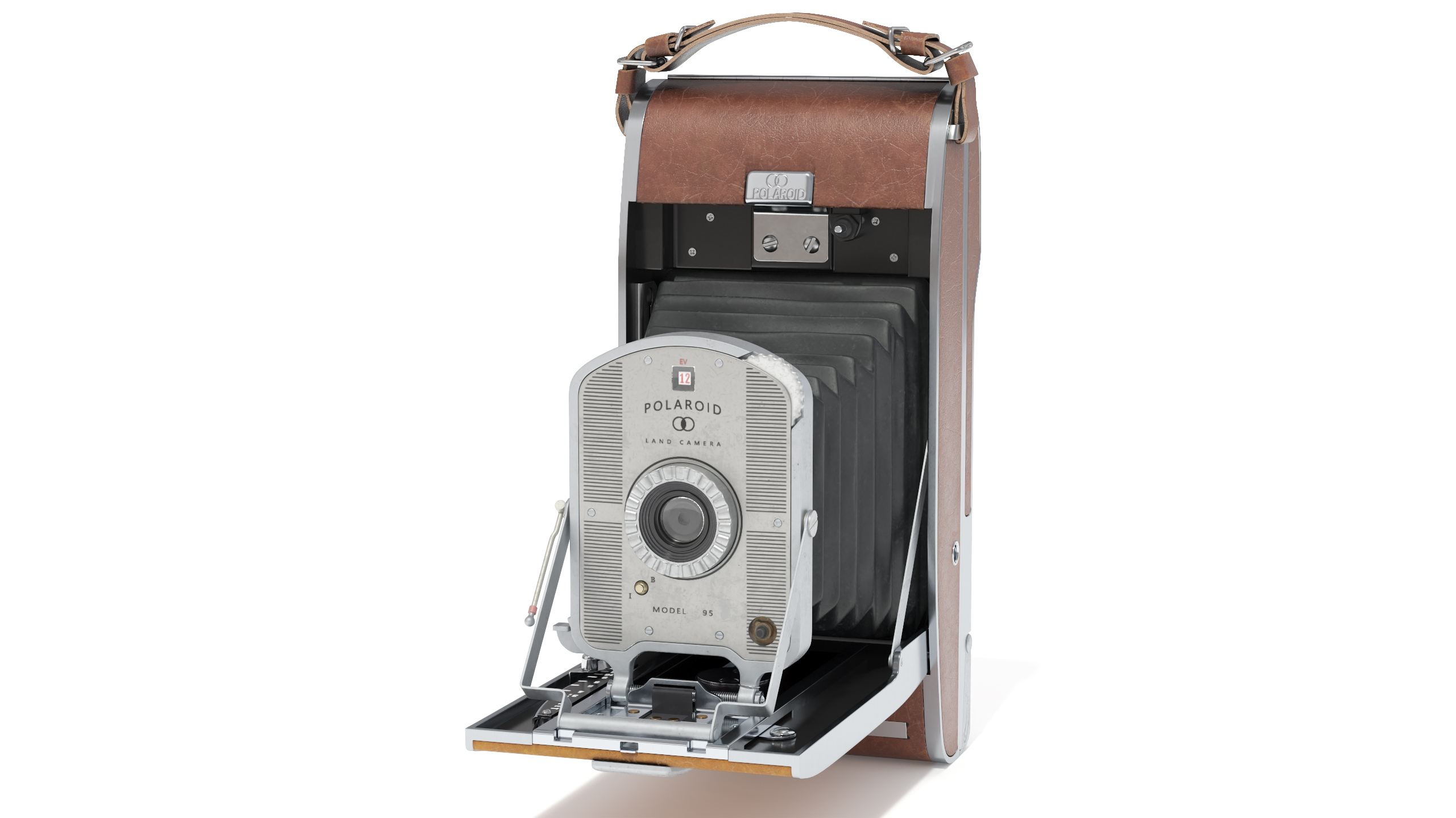 3D Vintage Polaroid Camera Model 95 Old