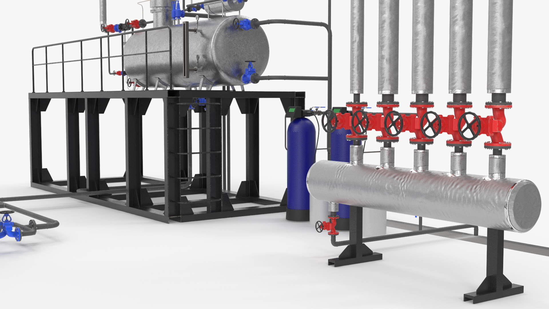Steam Boiler Plant with Pipeline System - view 5