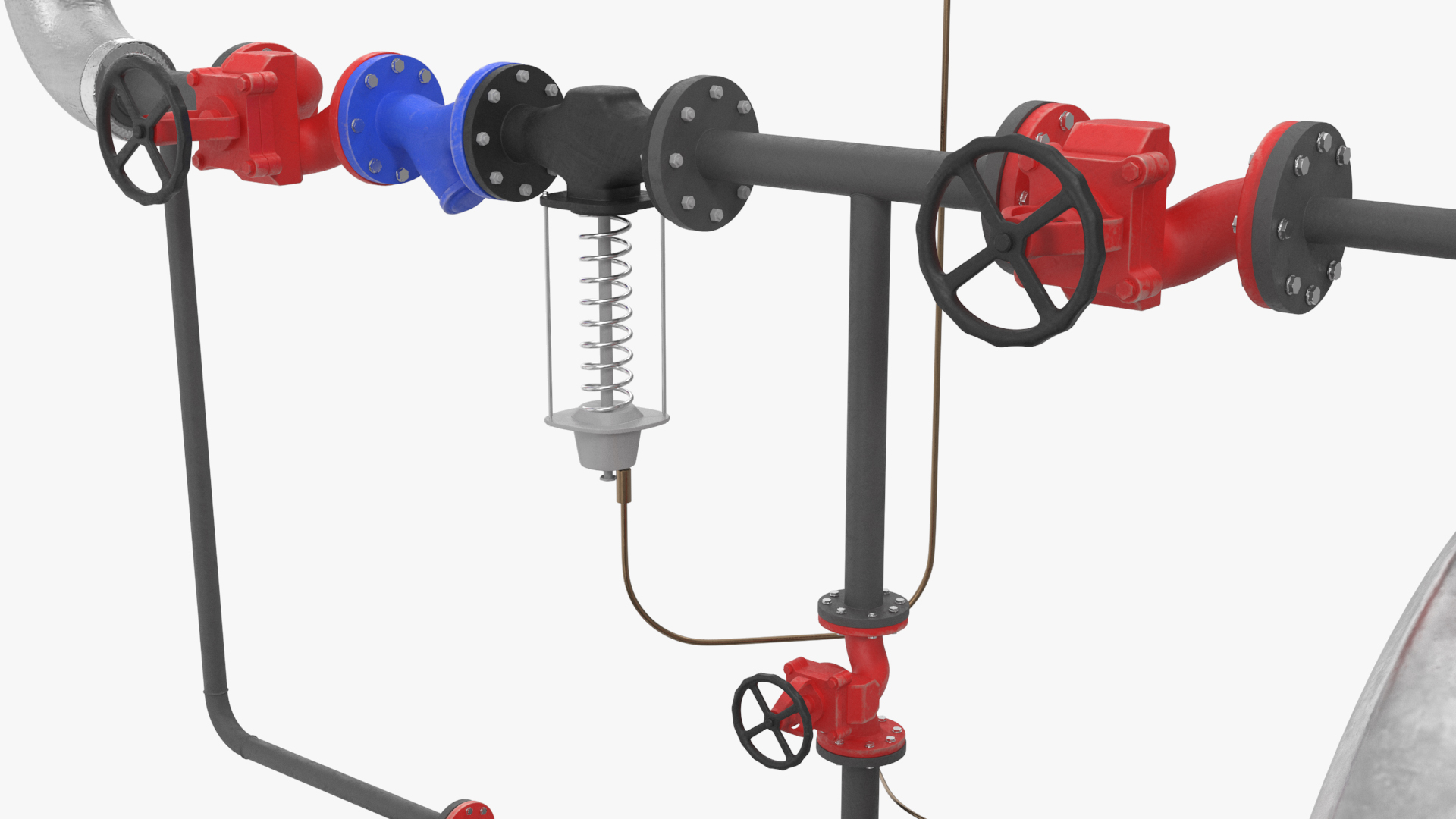 Steam Boiler Plant with Pipeline System - view 8