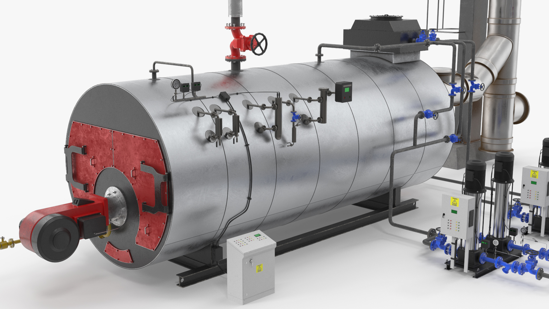Steam Boiler Plant with Pipeline System - view 7
