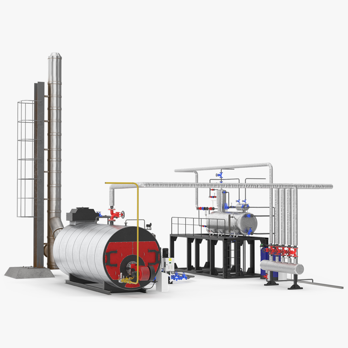 Steam Boiler Plant with Pipeline System - view 9