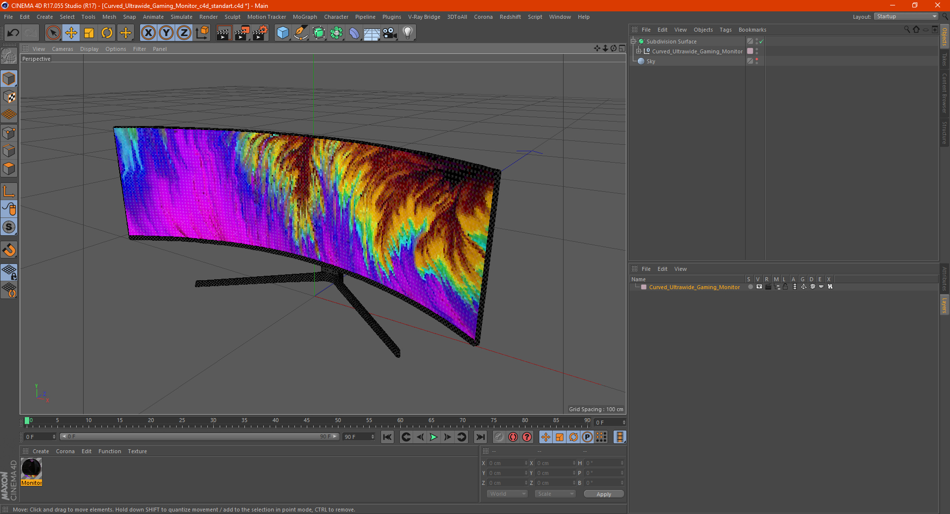 3D Curved Ultrawide Gaming Monitor