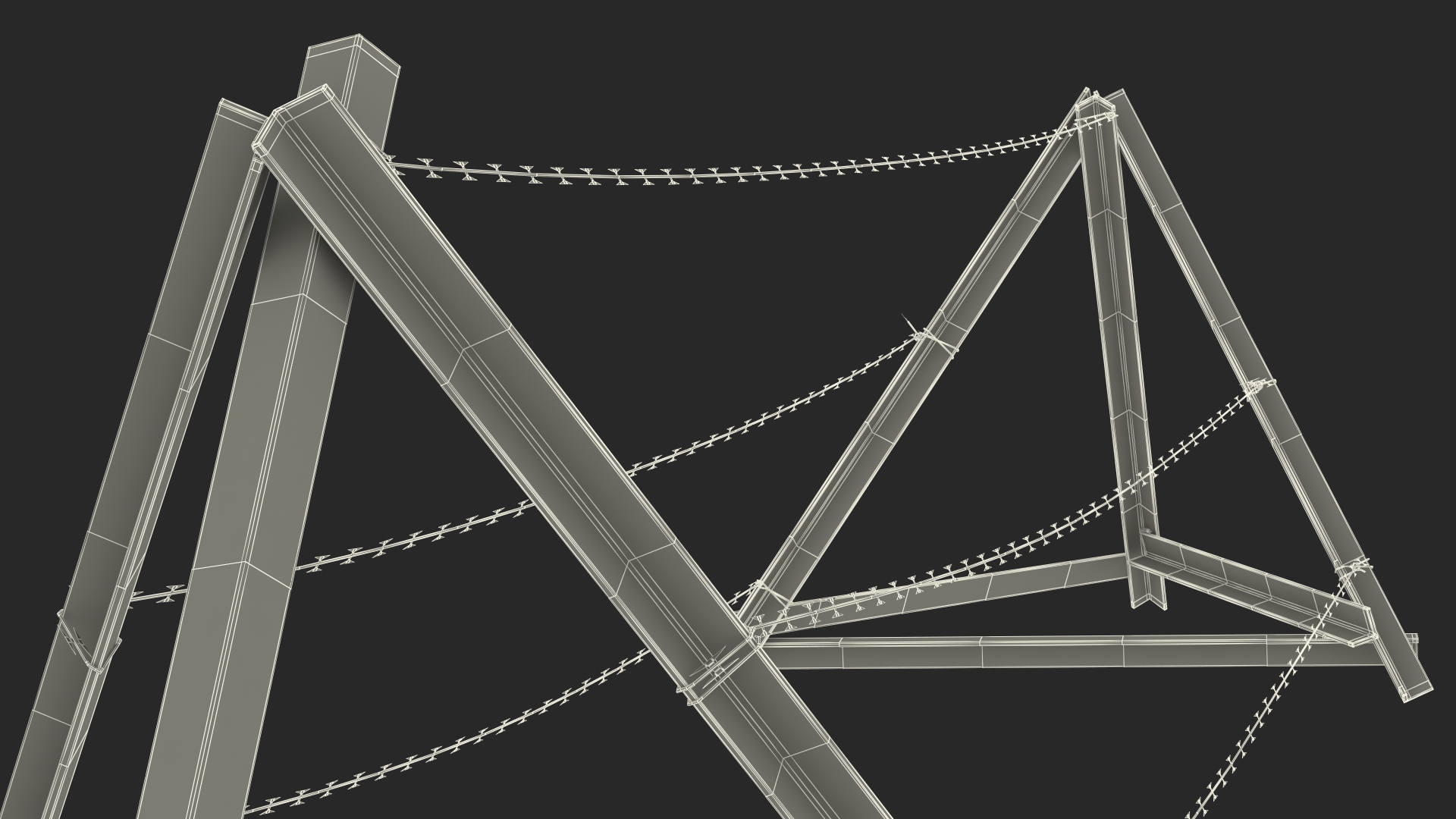 3D Razor Wire Entanglement Barrier