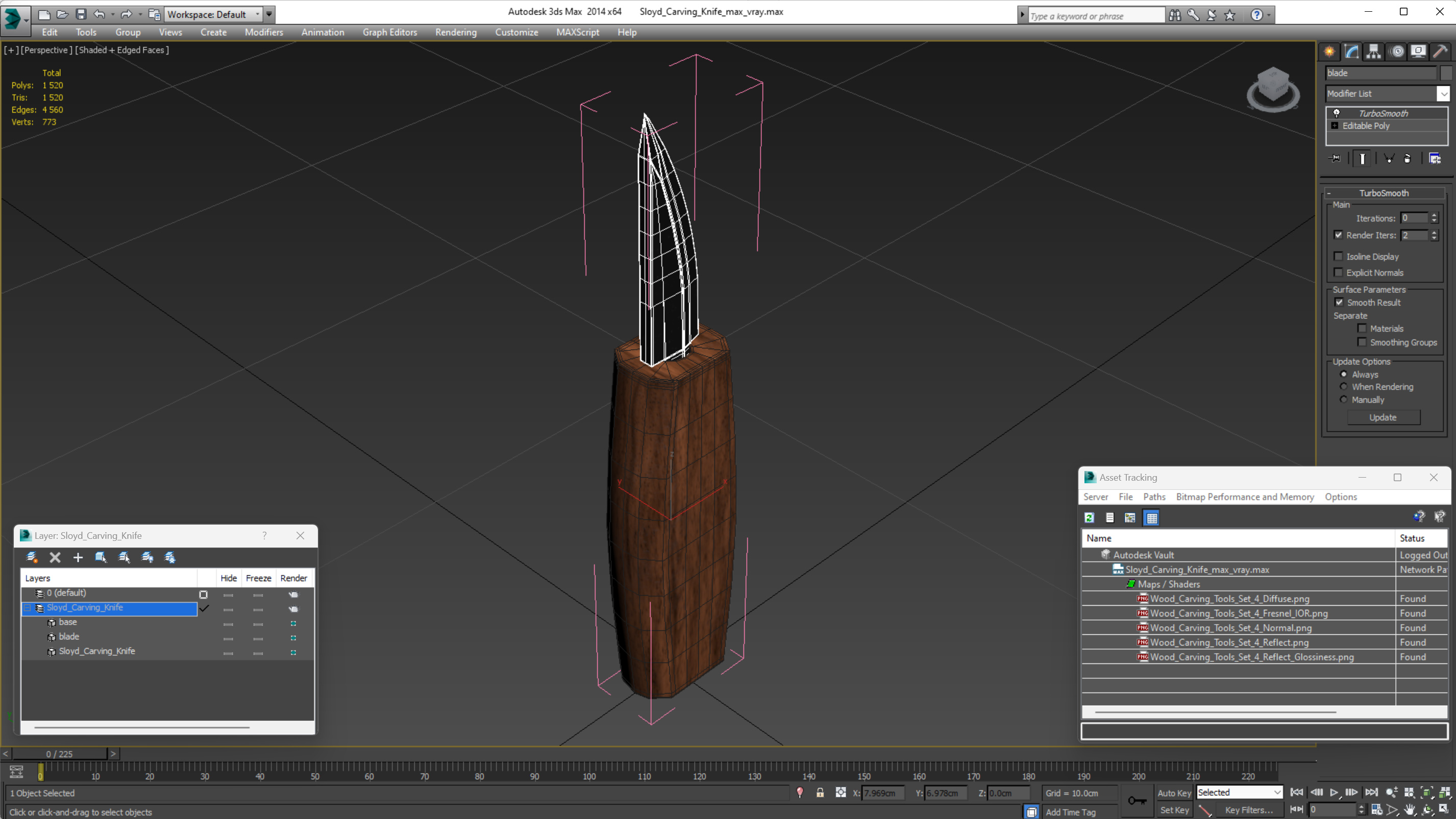 Sloyd Carving Knife 3D model