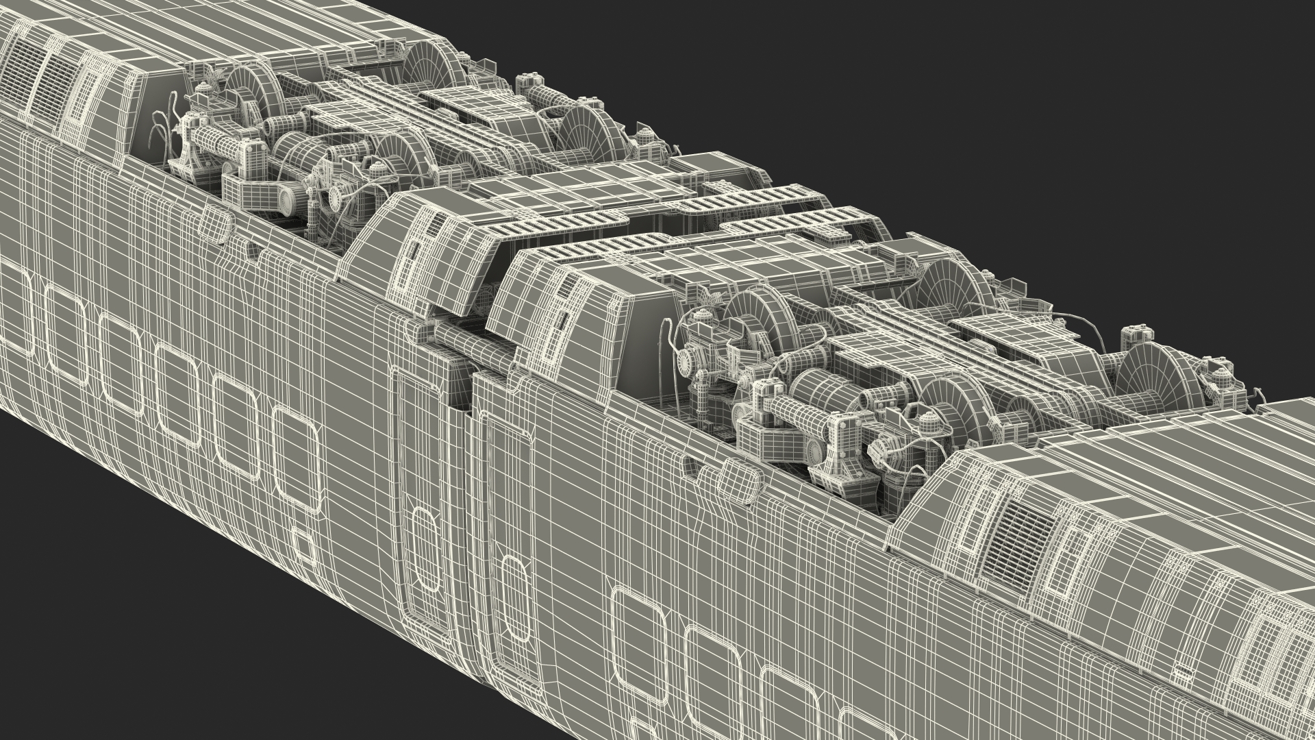 High Speed Bullet Train Rigged for Maya 3D model