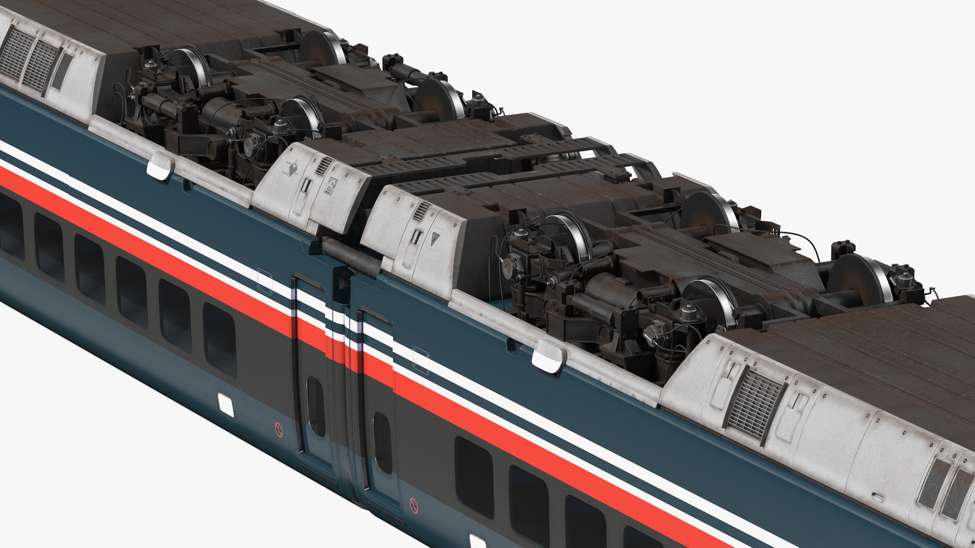 High Speed Bullet Train Rigged for Maya 3D model