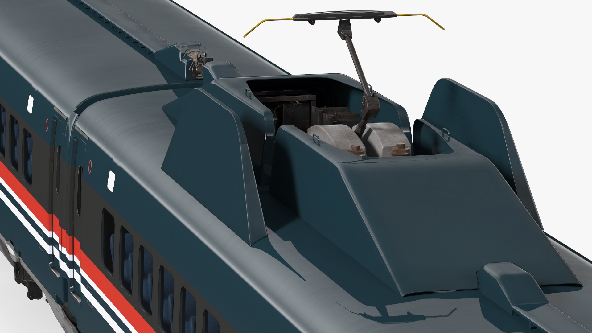 High Speed Bullet Train Rigged for Maya 3D model