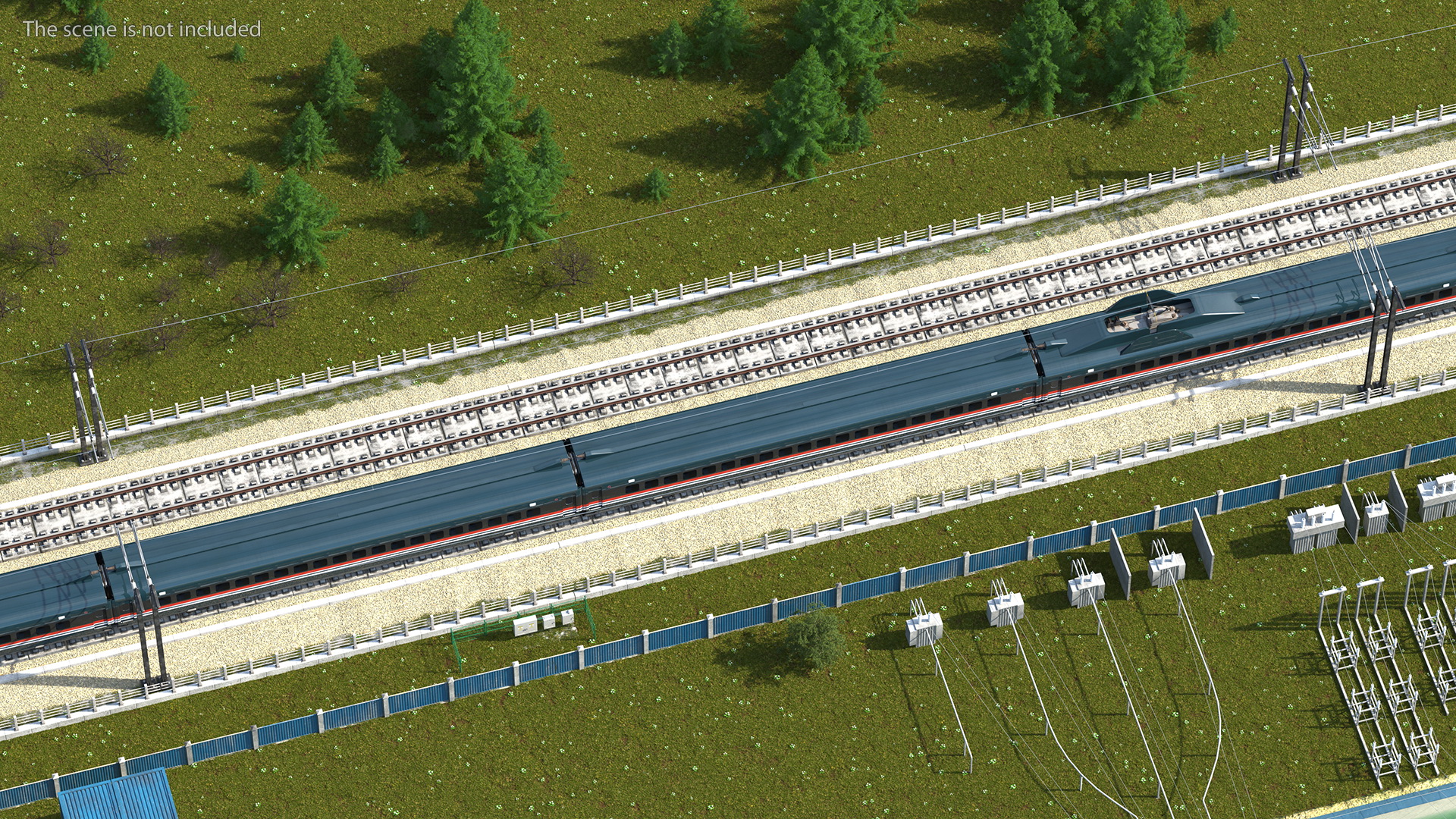 High Speed Bullet Train Rigged for Maya 3D model