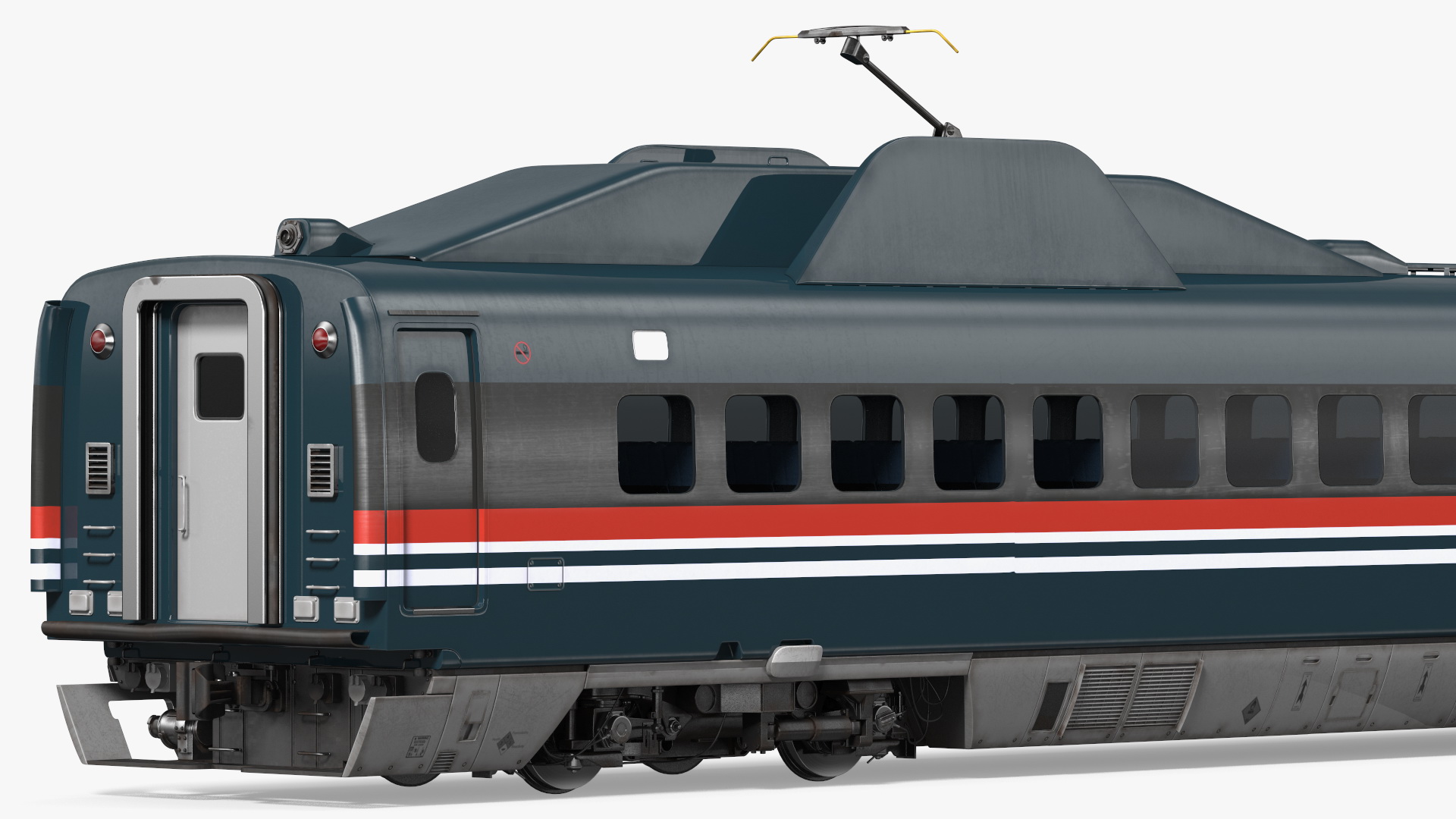 High Speed Bullet Train Rigged for Maya 3D model