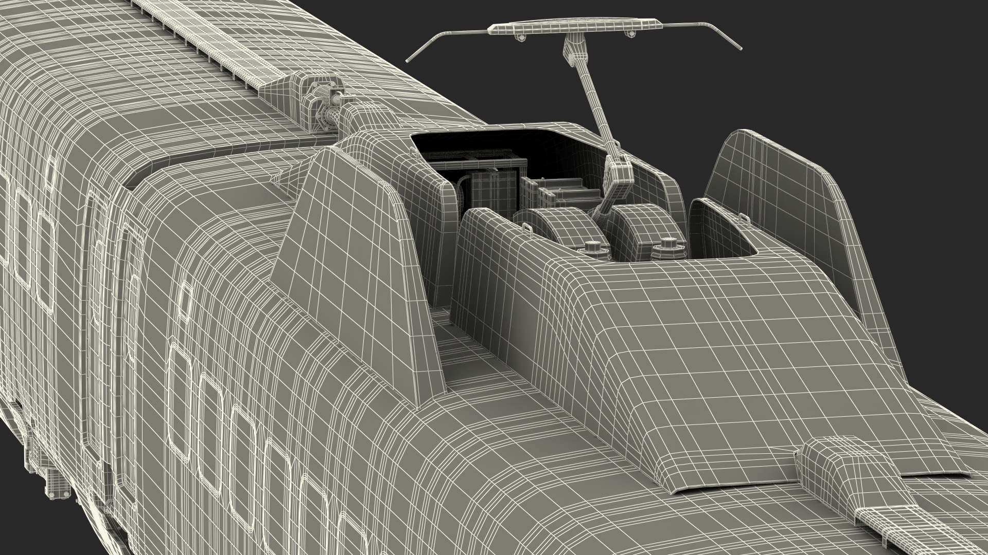 High Speed Bullet Train Rigged for Maya 3D model