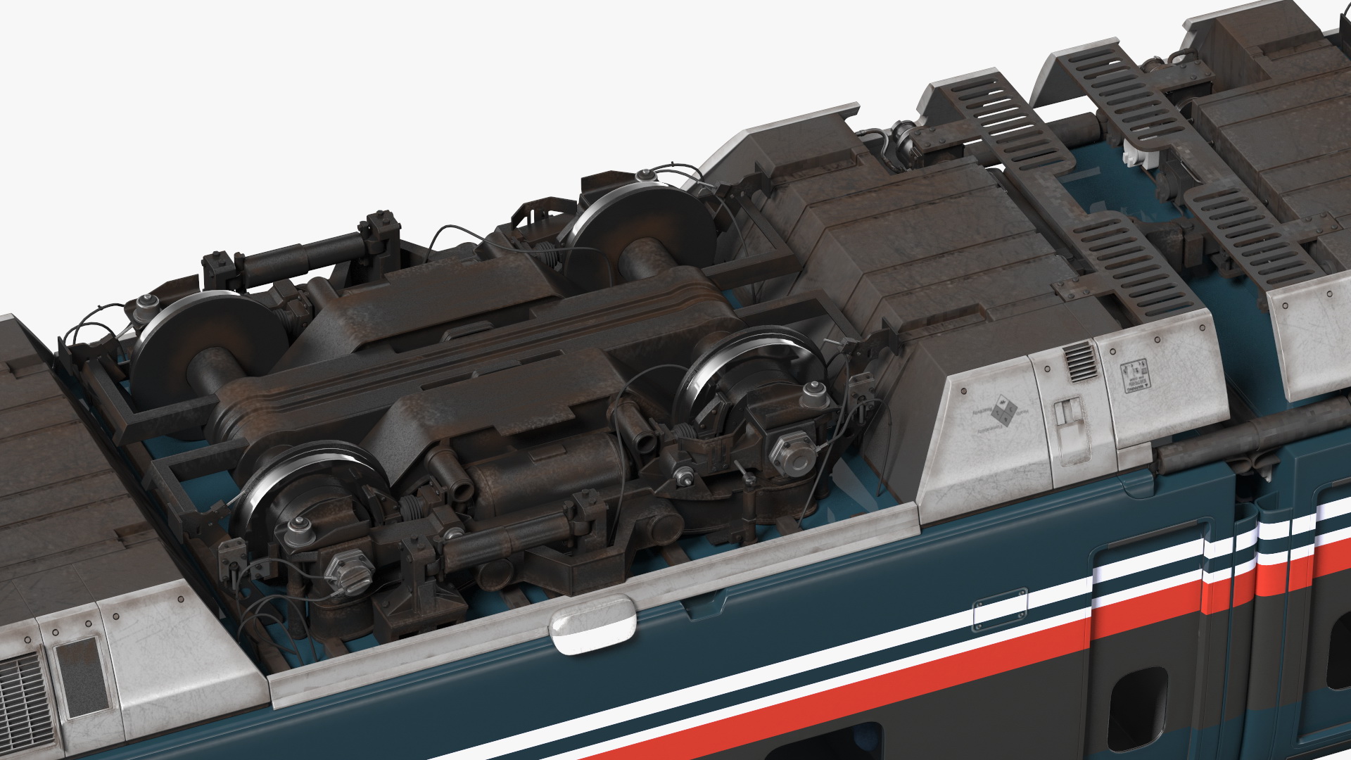 High Speed Bullet Train Rigged for Maya 3D model