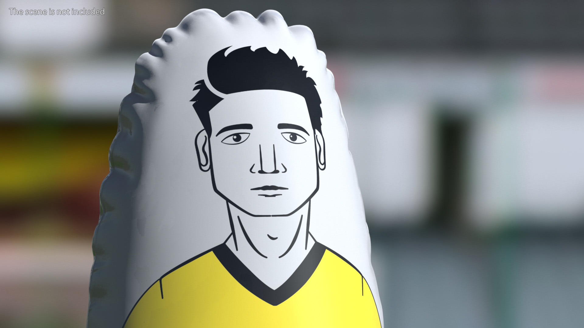 Soccer Dummy for Training Senior Yellow T-shirt 3D