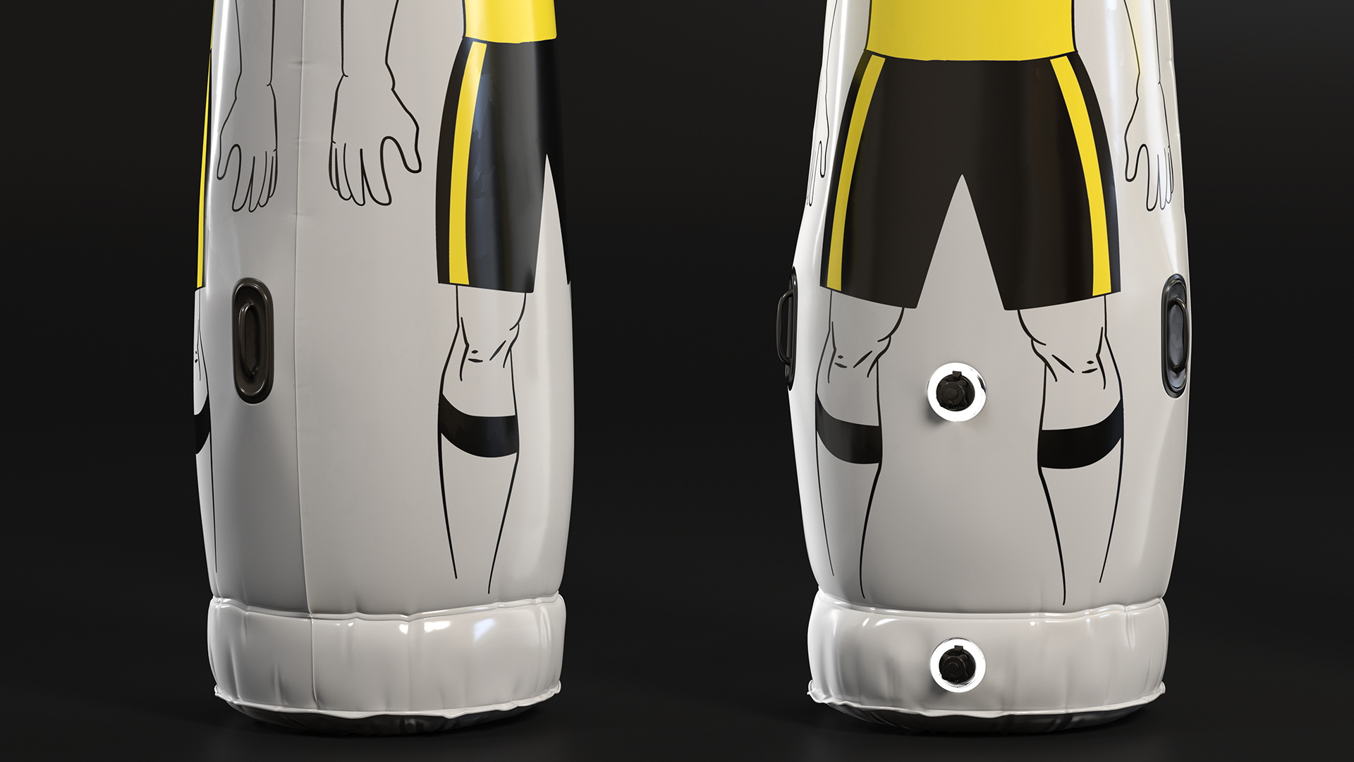 Soccer Dummy for Training Senior Yellow T-shirt 3D