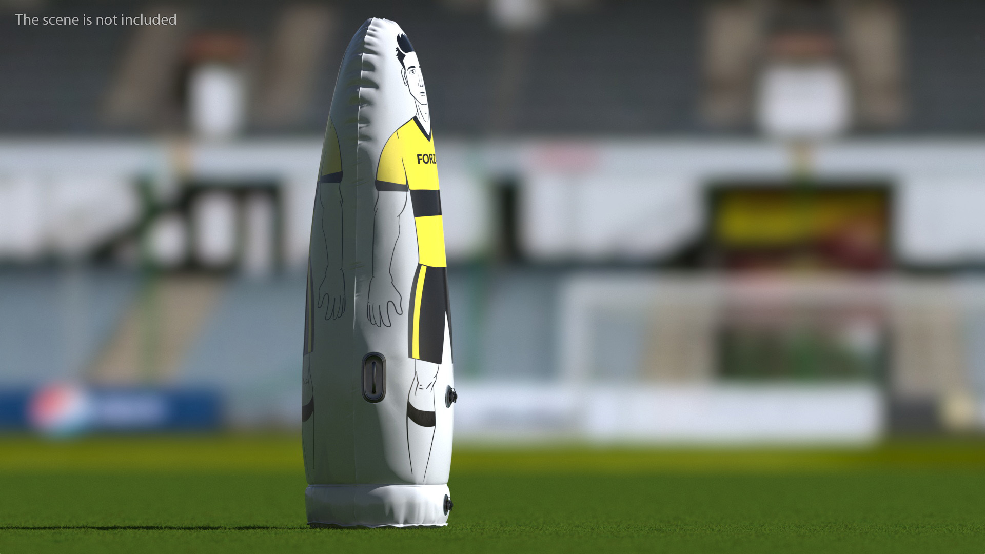 Soccer Dummy for Training Senior Yellow T-shirt 3D