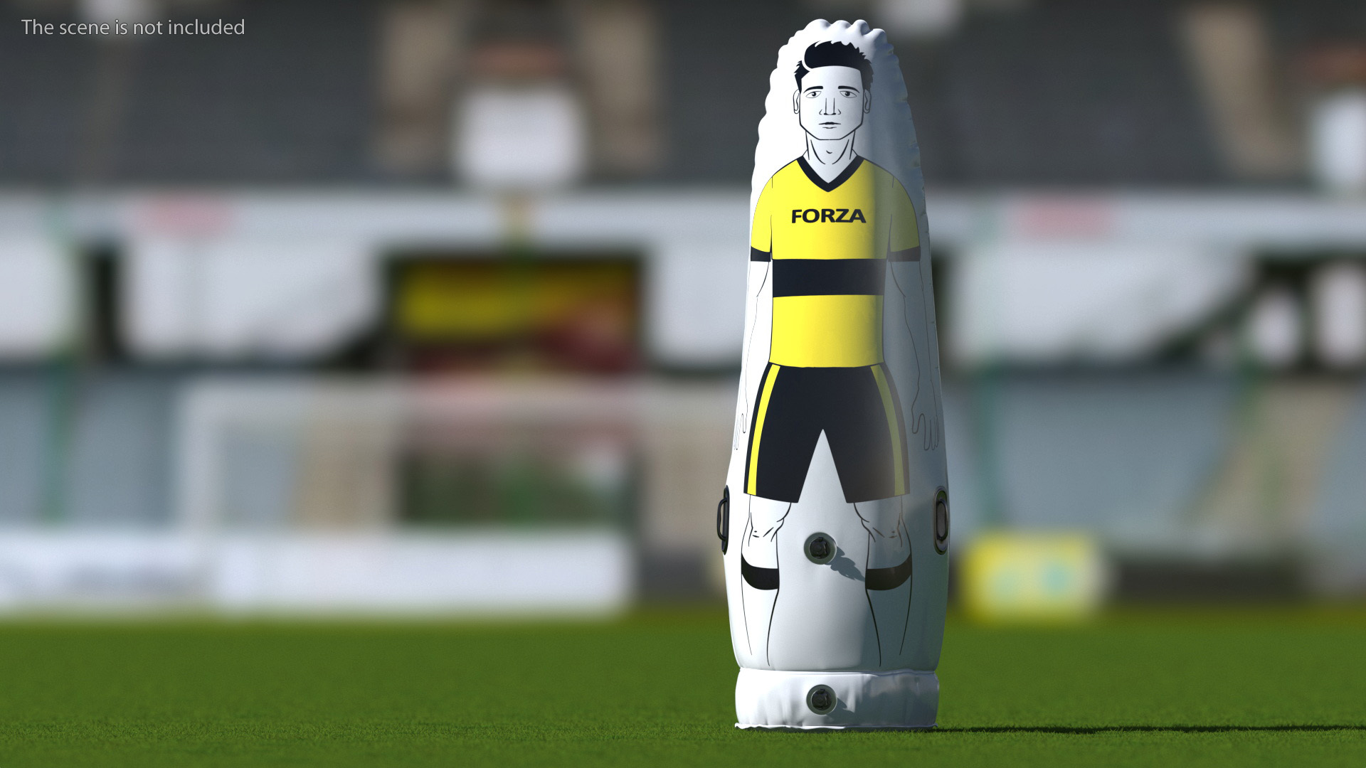 Soccer Dummy for Training Senior Yellow T-shirt 3D