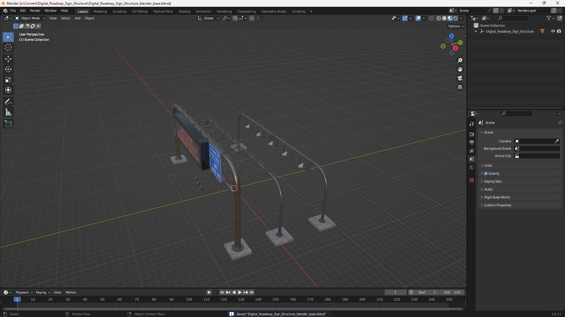 Digital Roadway Sign Structure, view 9