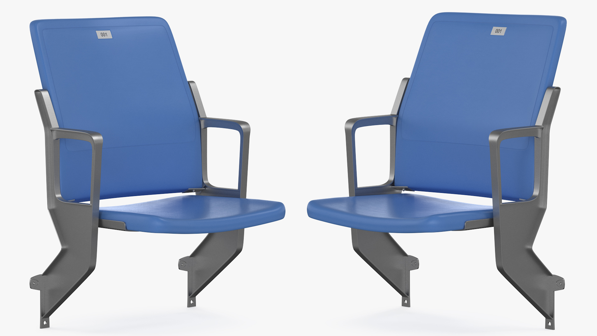 3D Plastic Stadium Seat Open Wall Mount