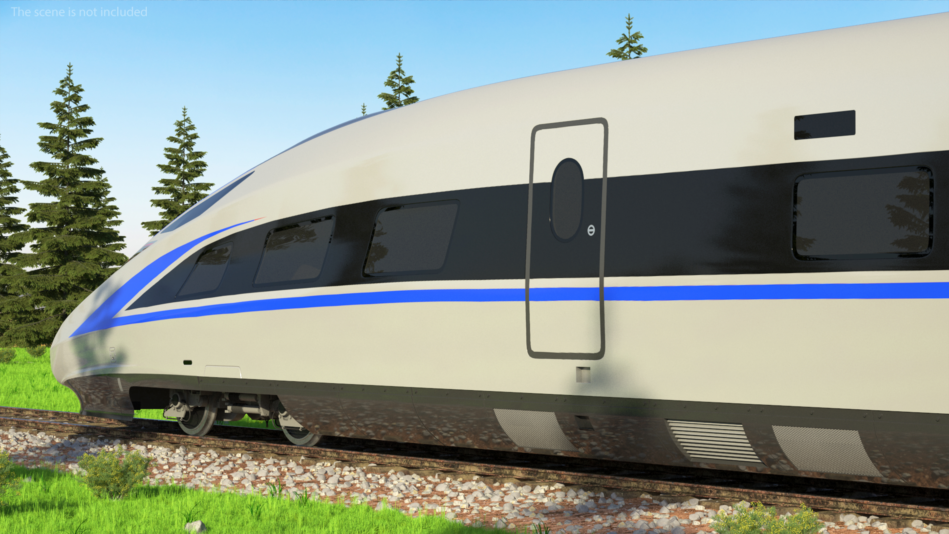 3D High Speed Bullet Train model