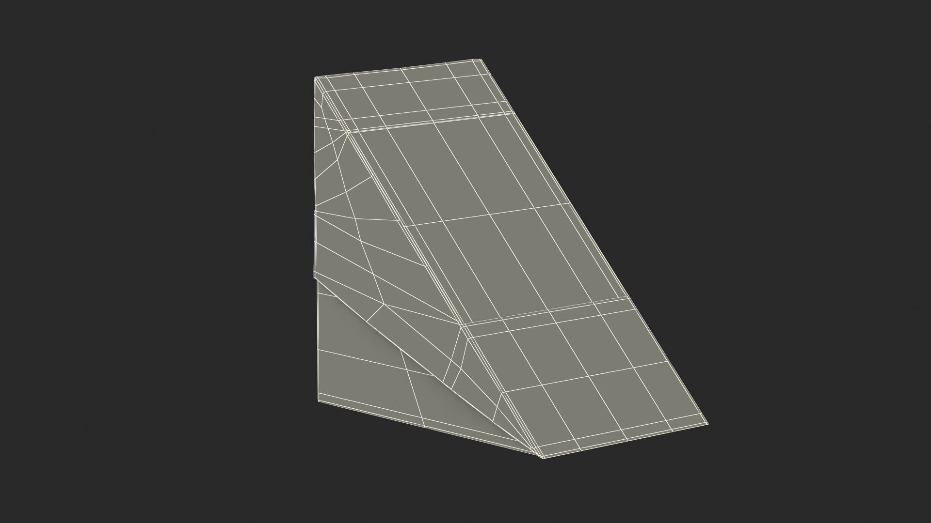 Paperboard Large Sandwich Box 3D model