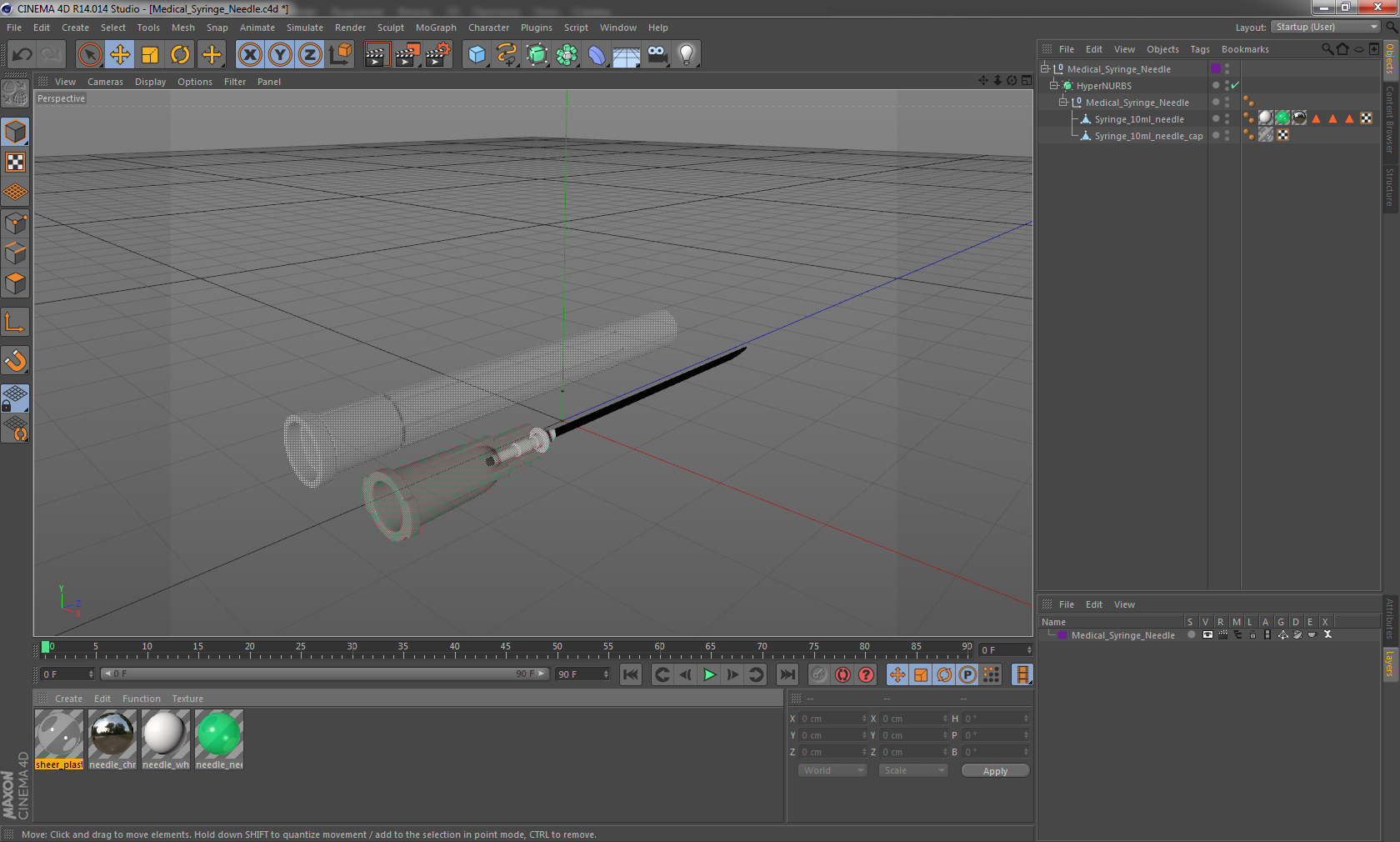 Medical Syringe Needle 3D