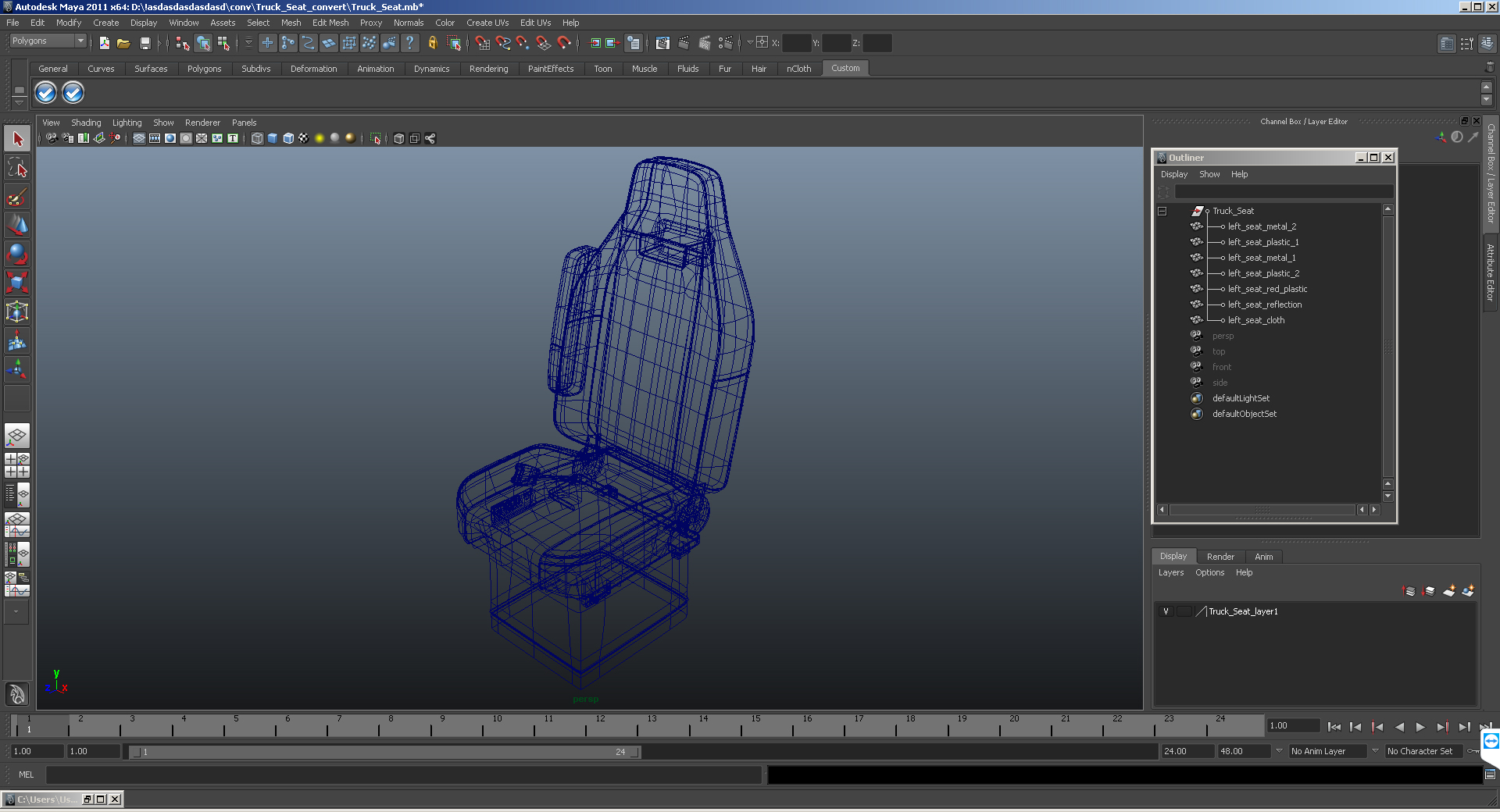 3D model Truck Seat