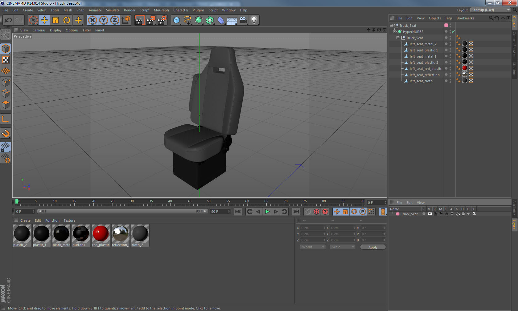 3D model Truck Seat