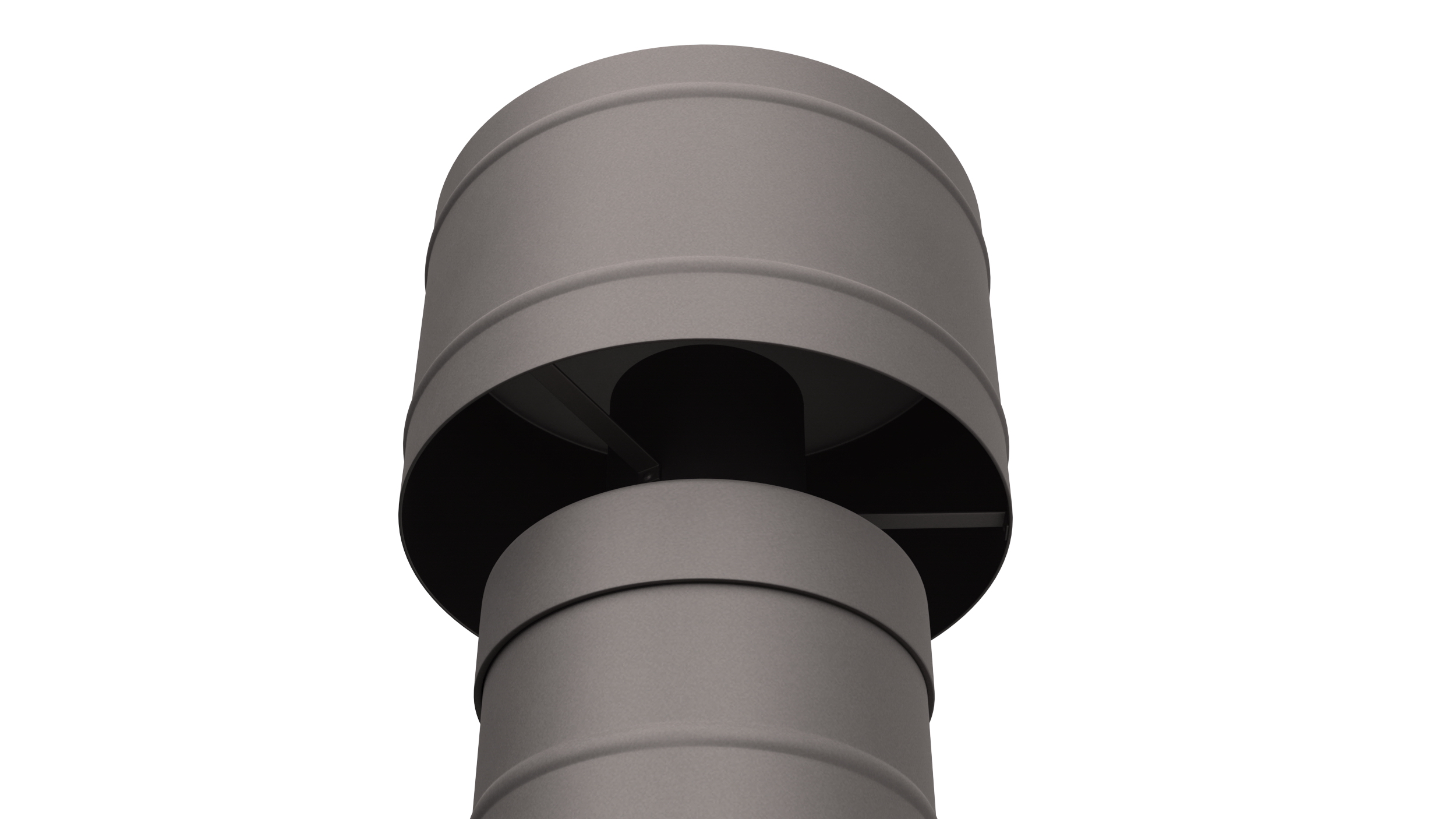 Wood Burning Chimney Black Metal 3D