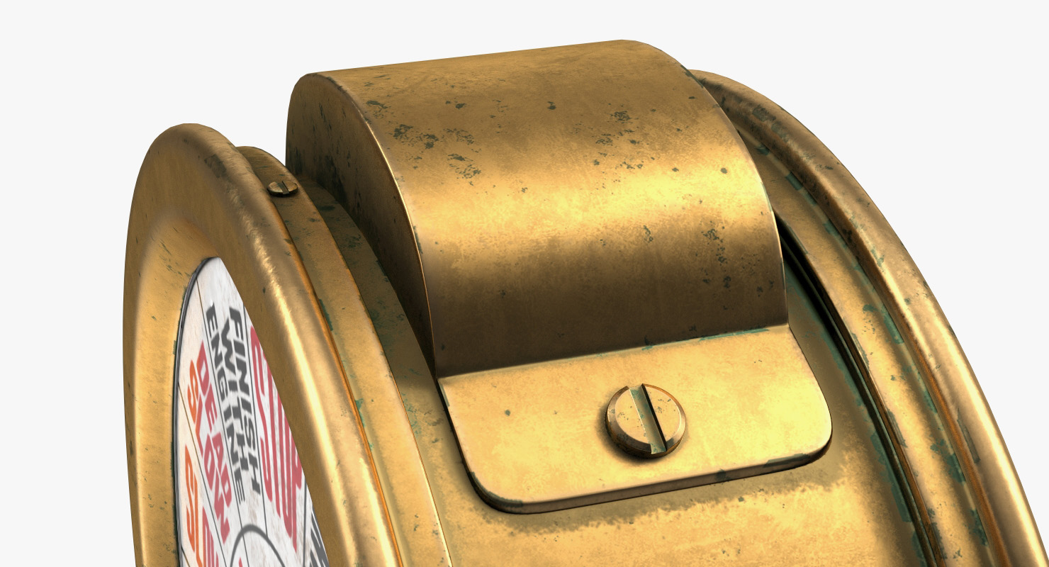 3D model Vintage Brass Engine Room Telegraph