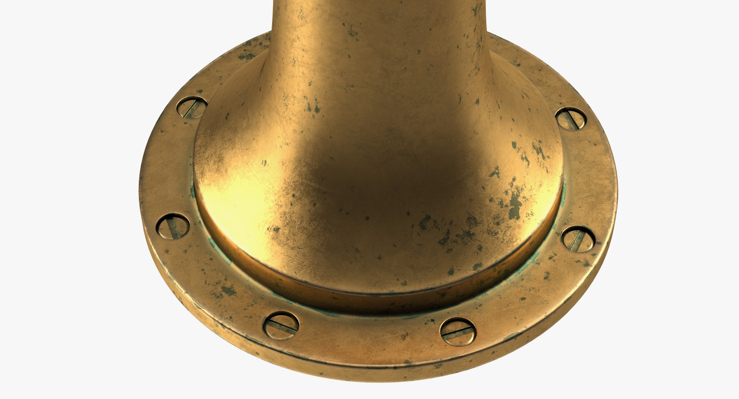 3D model Vintage Brass Engine Room Telegraph