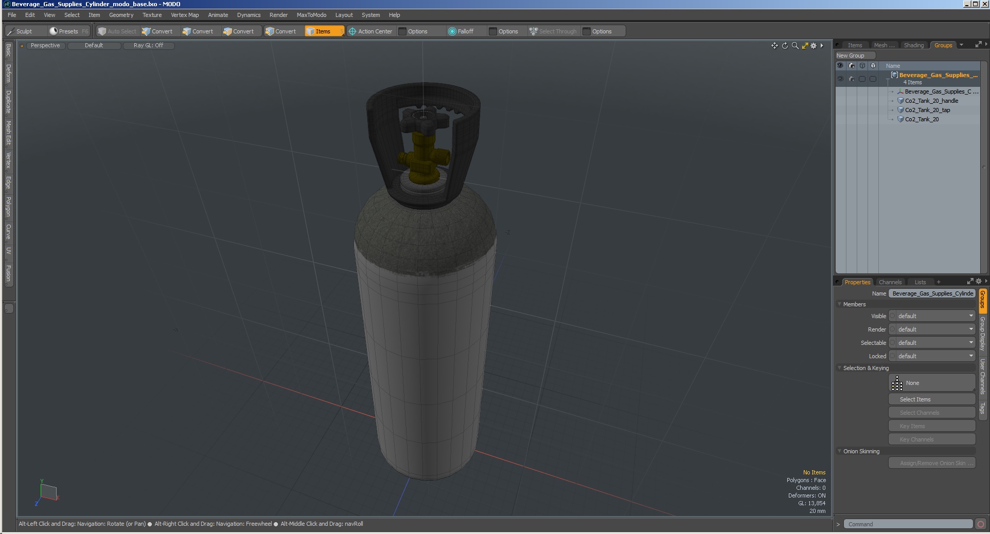3D model Beverage Gas Supplies Cylinder