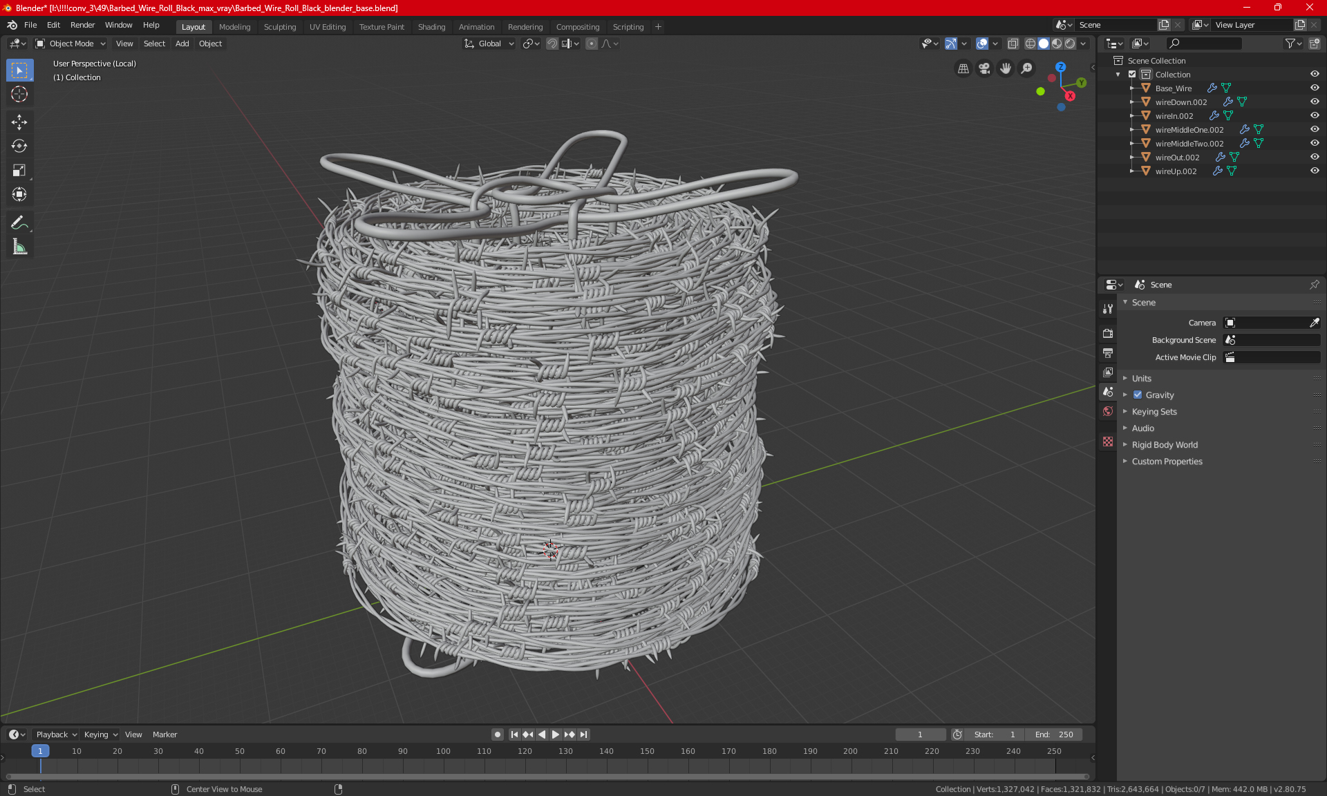 3D Barbed Wire Roll