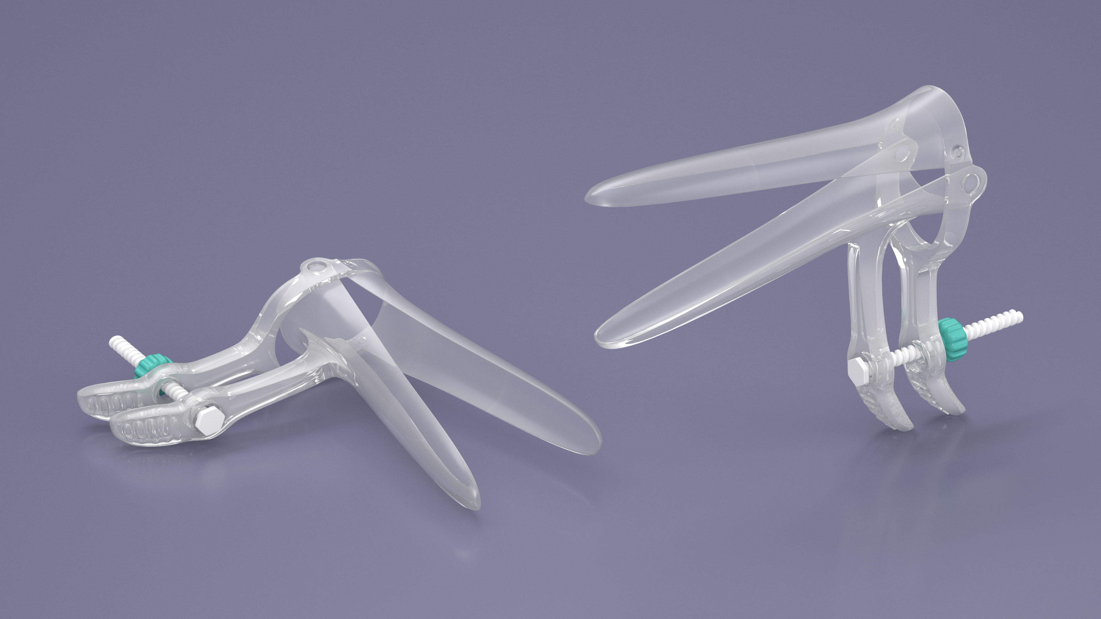 3D model Plastic Vaginal Speculum Green