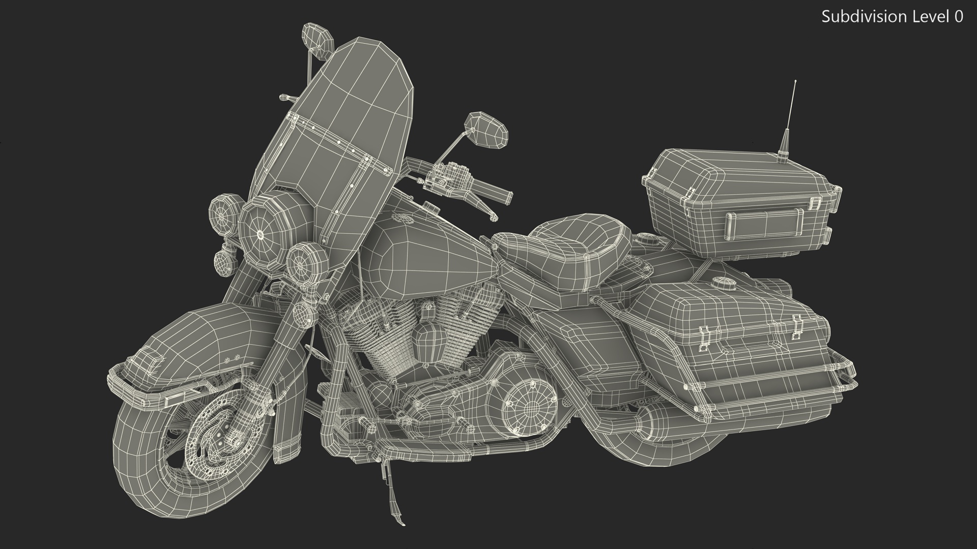3D model NYPD Motorcycle is Parked