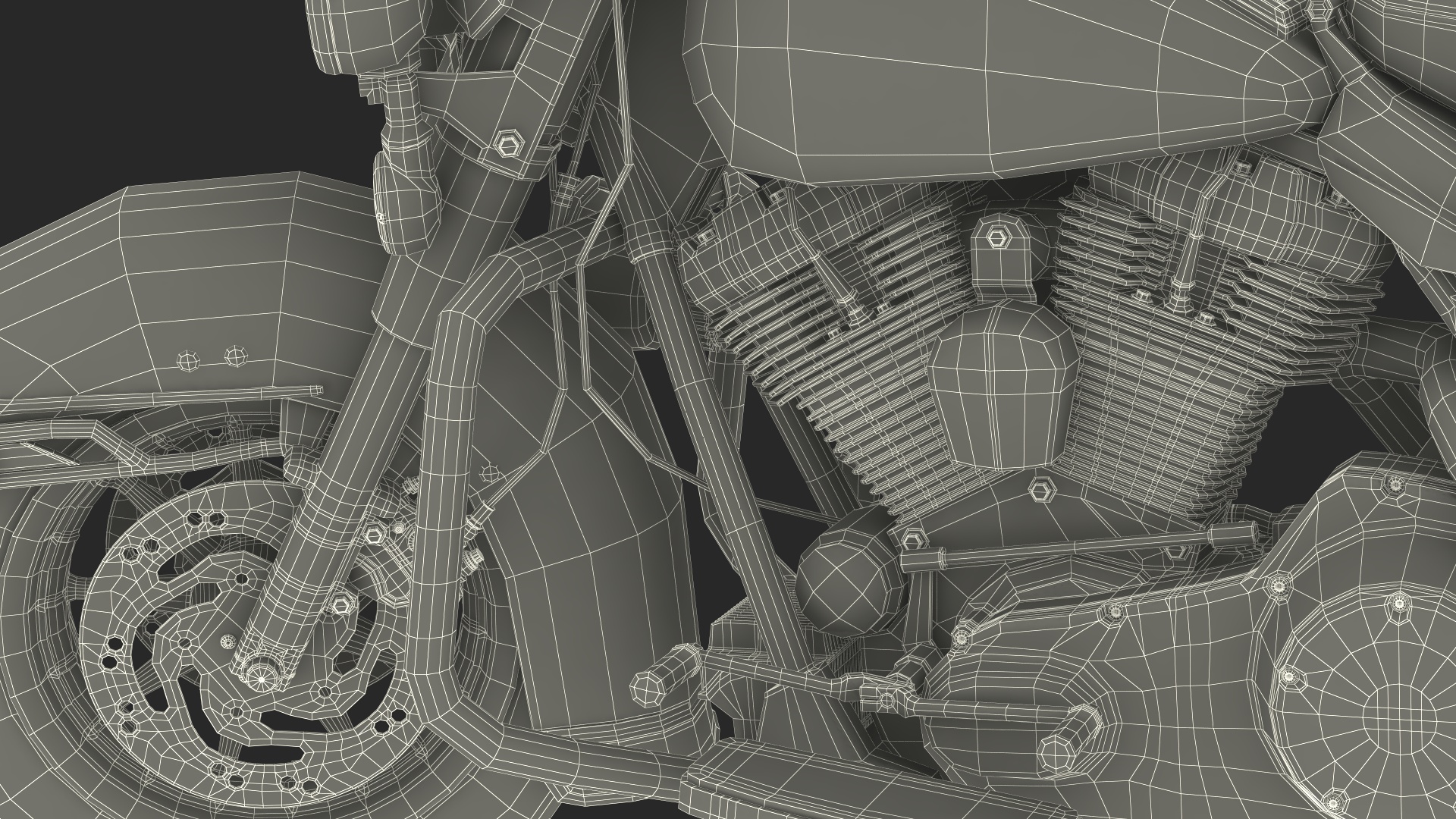 3D model NYPD Motorcycle is Parked