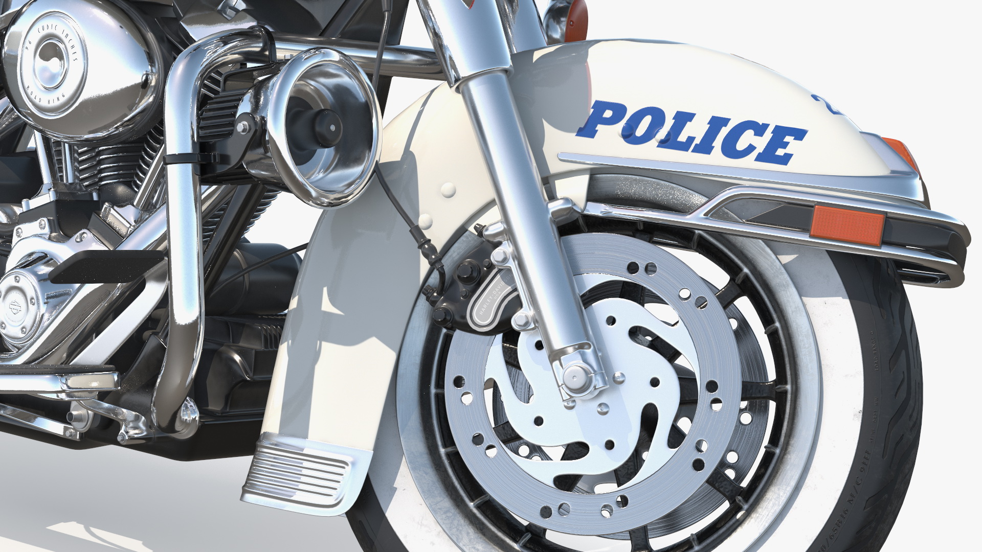 3D model NYPD Motorcycle is Parked